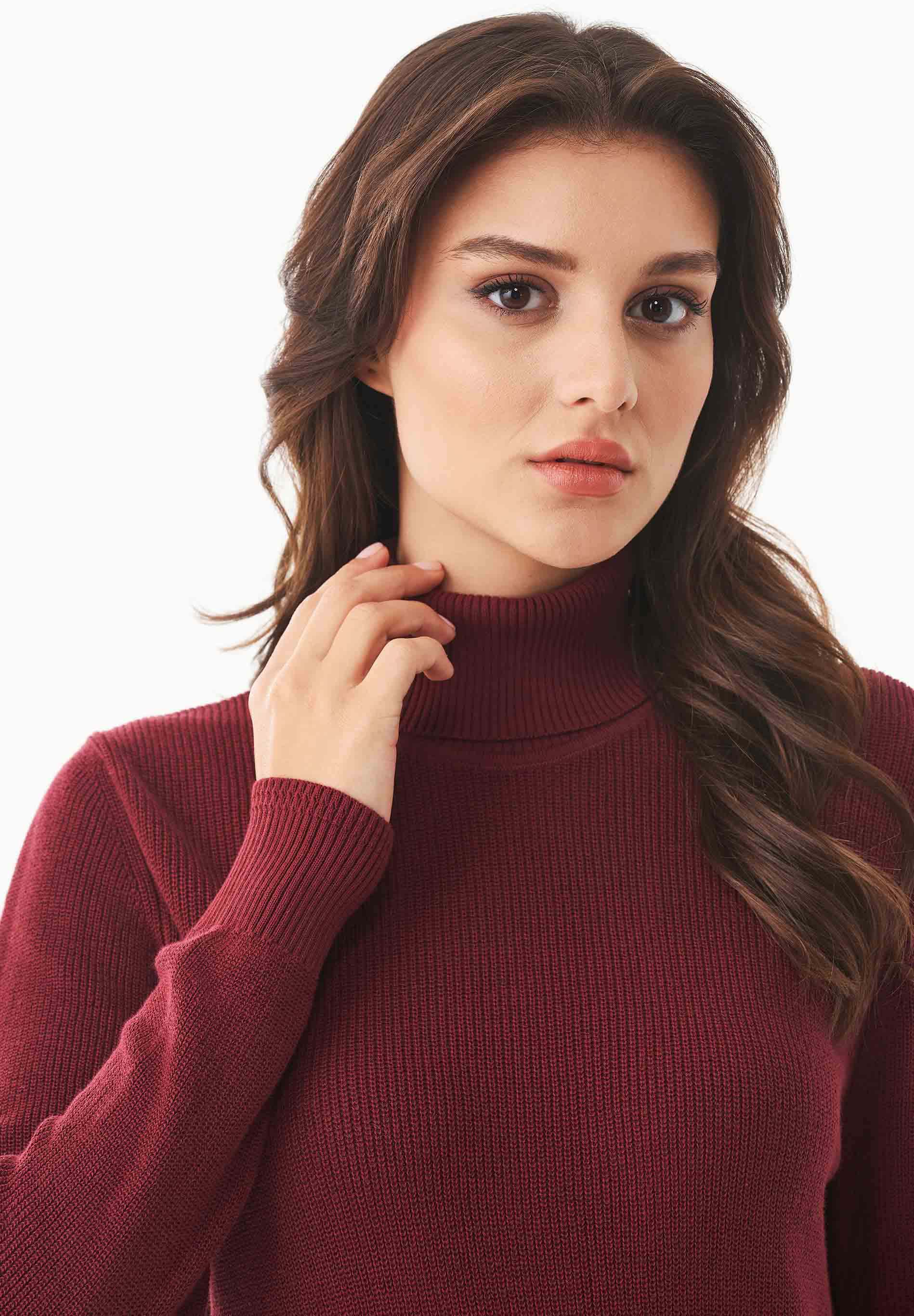 Rollkragenpullover aus Bio-Baumwolle