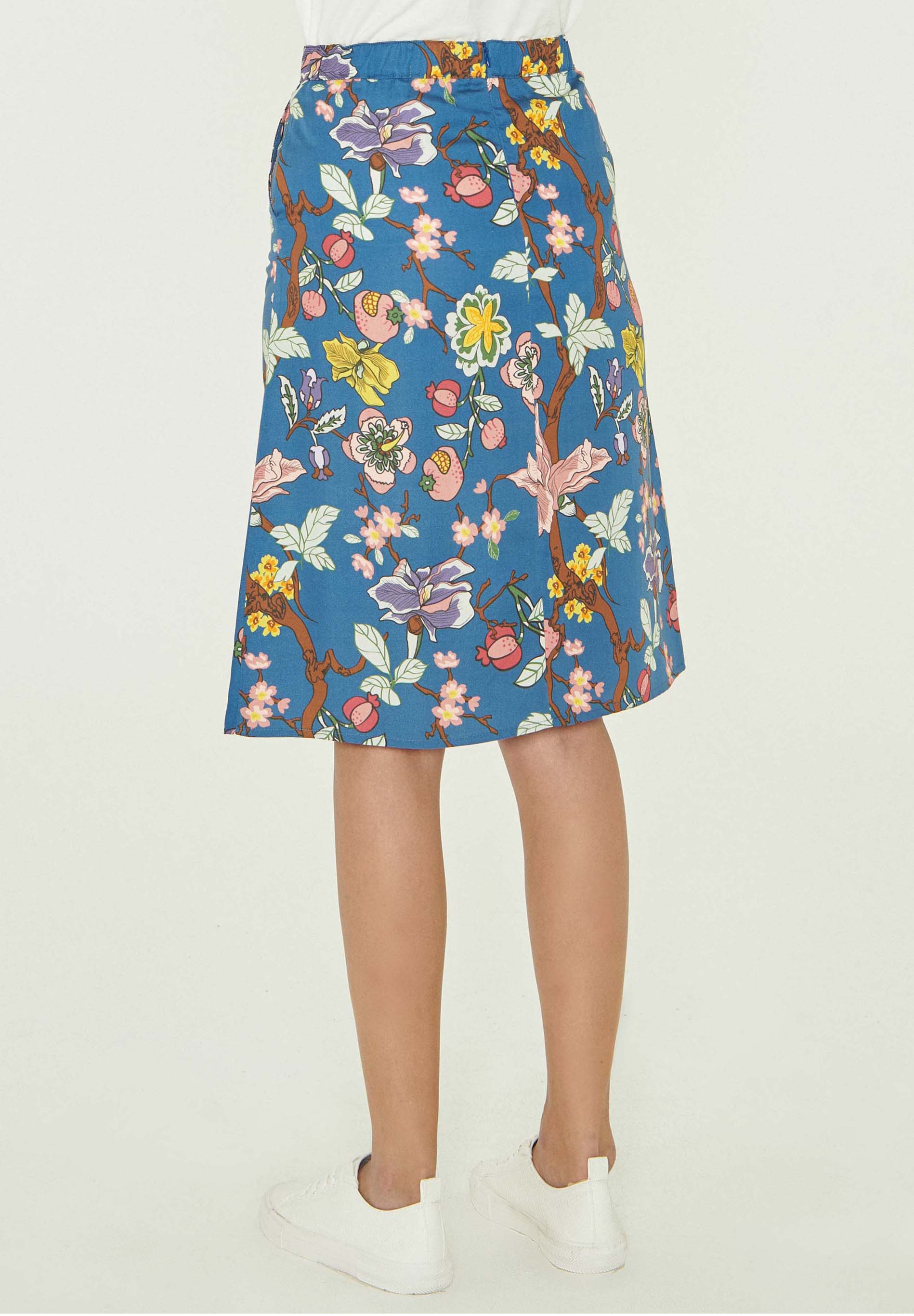 Midirock aus TENCEL™ Lyocell mit Allover-Print