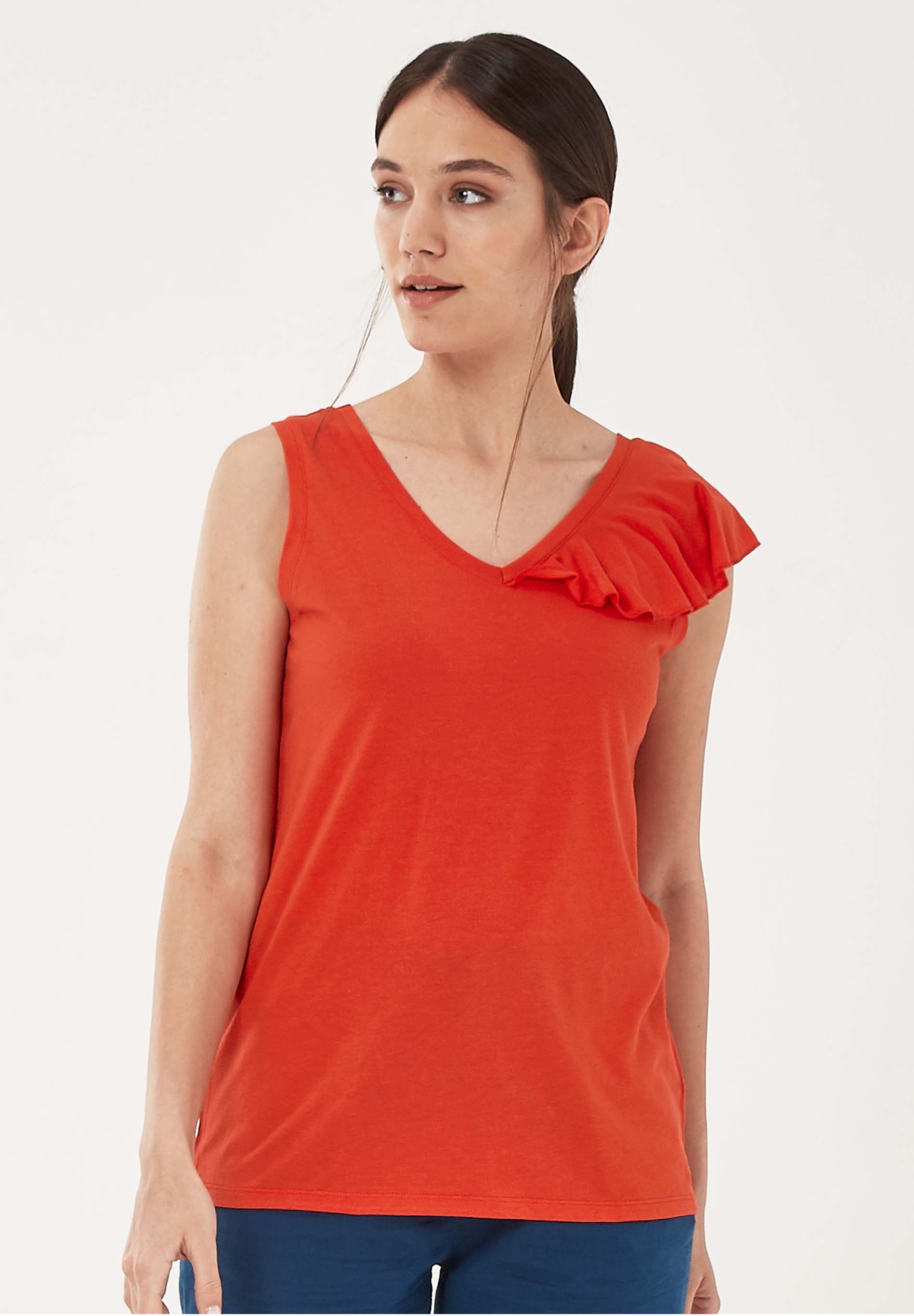 Top aus TENCEL™ Lyocell-Bio-Baumwolle Mix