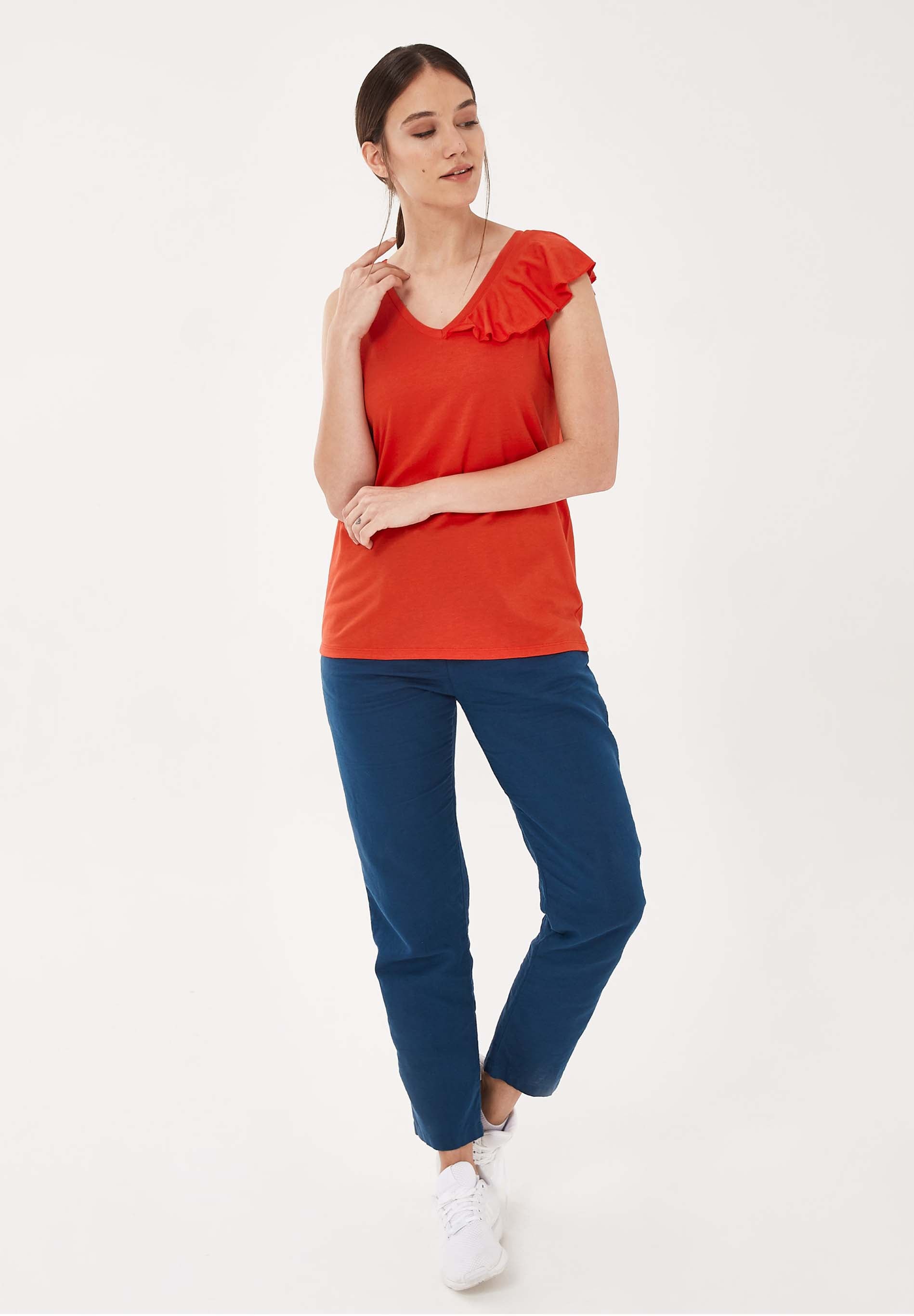 Top aus TENCEL™ Lyocell-Bio-Baumwolle Mix
