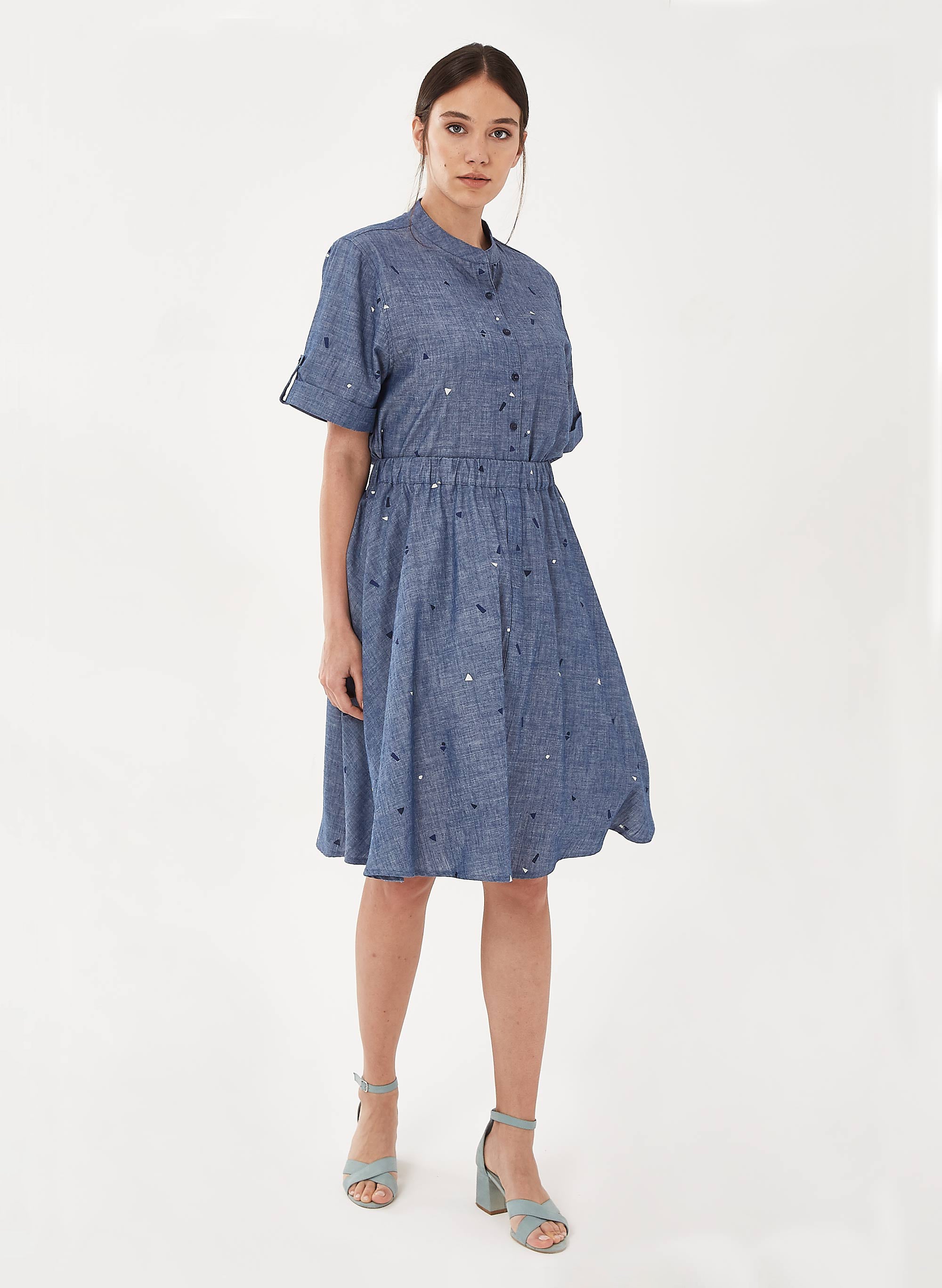 Rock aus Bio-Baumwolle in Denim-Optik