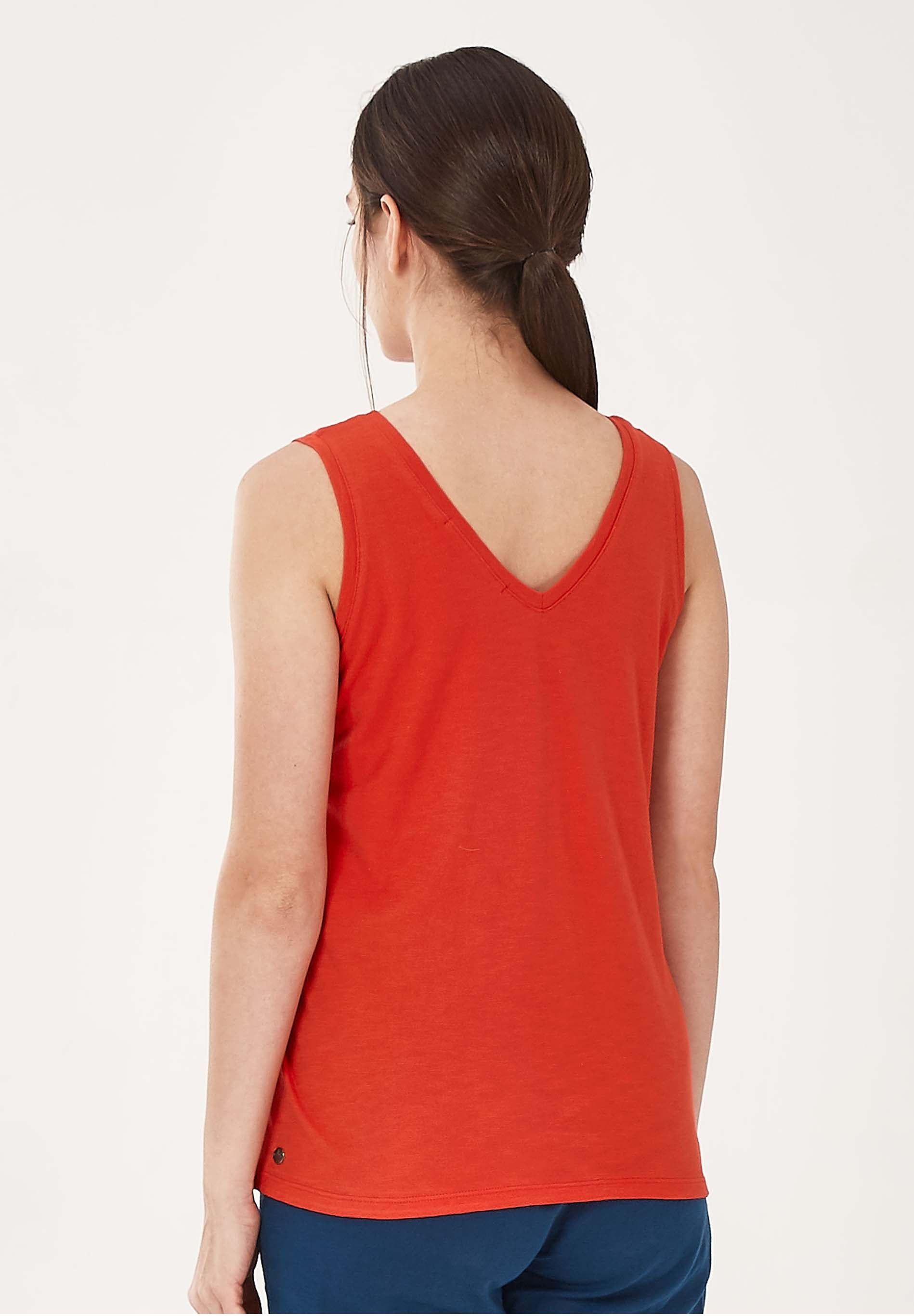 Tank-Top aus Bio-Baumwolle mit Stickerei