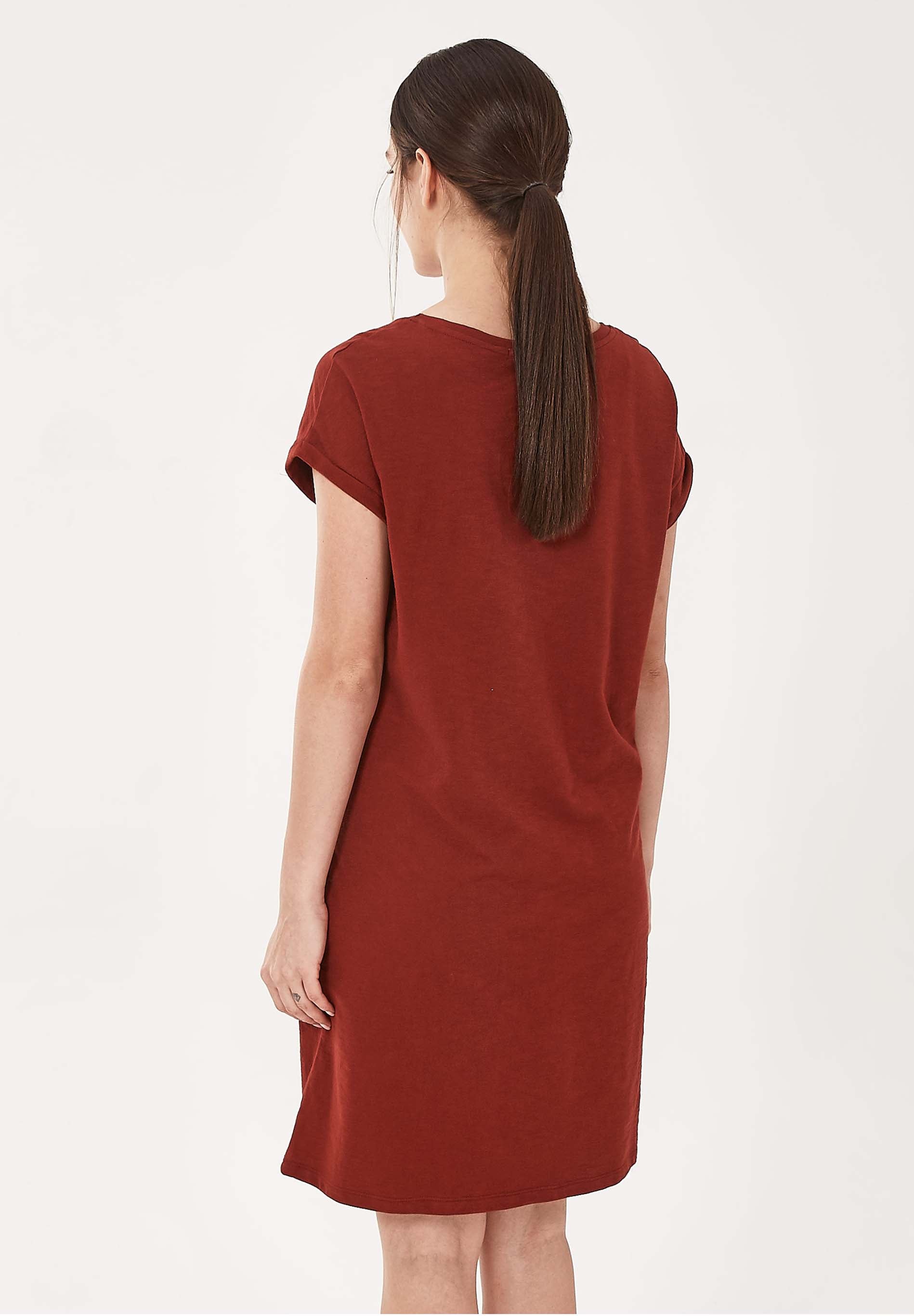 Slub-Jersey-Kleid aus Bio-Baumwolle mit Stickerei