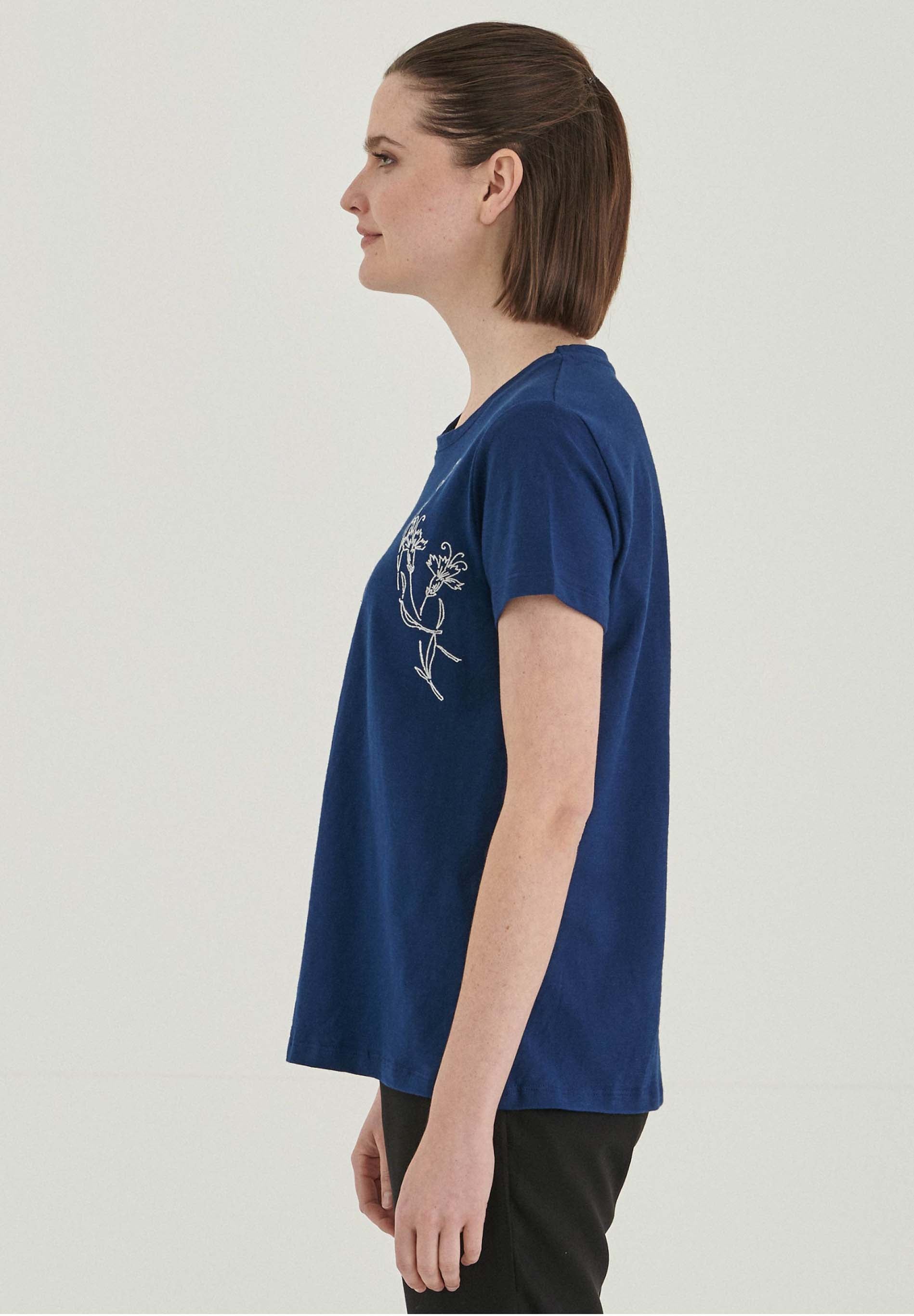 T-Shirt aus Bio-Baumwolle mit Stickerei