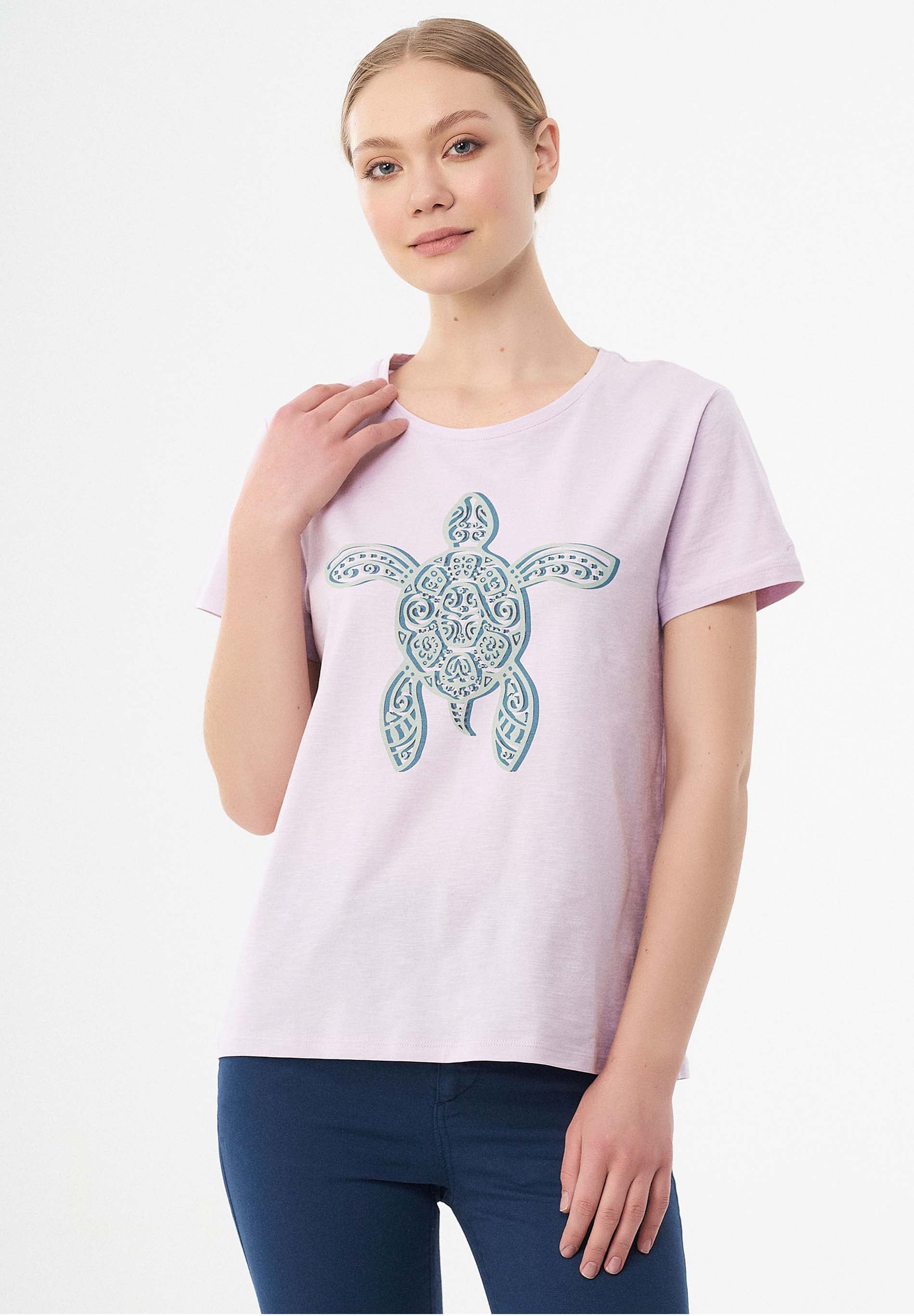 T-Shirt aus Bio-Baumwolle mit Schildkröten-Print