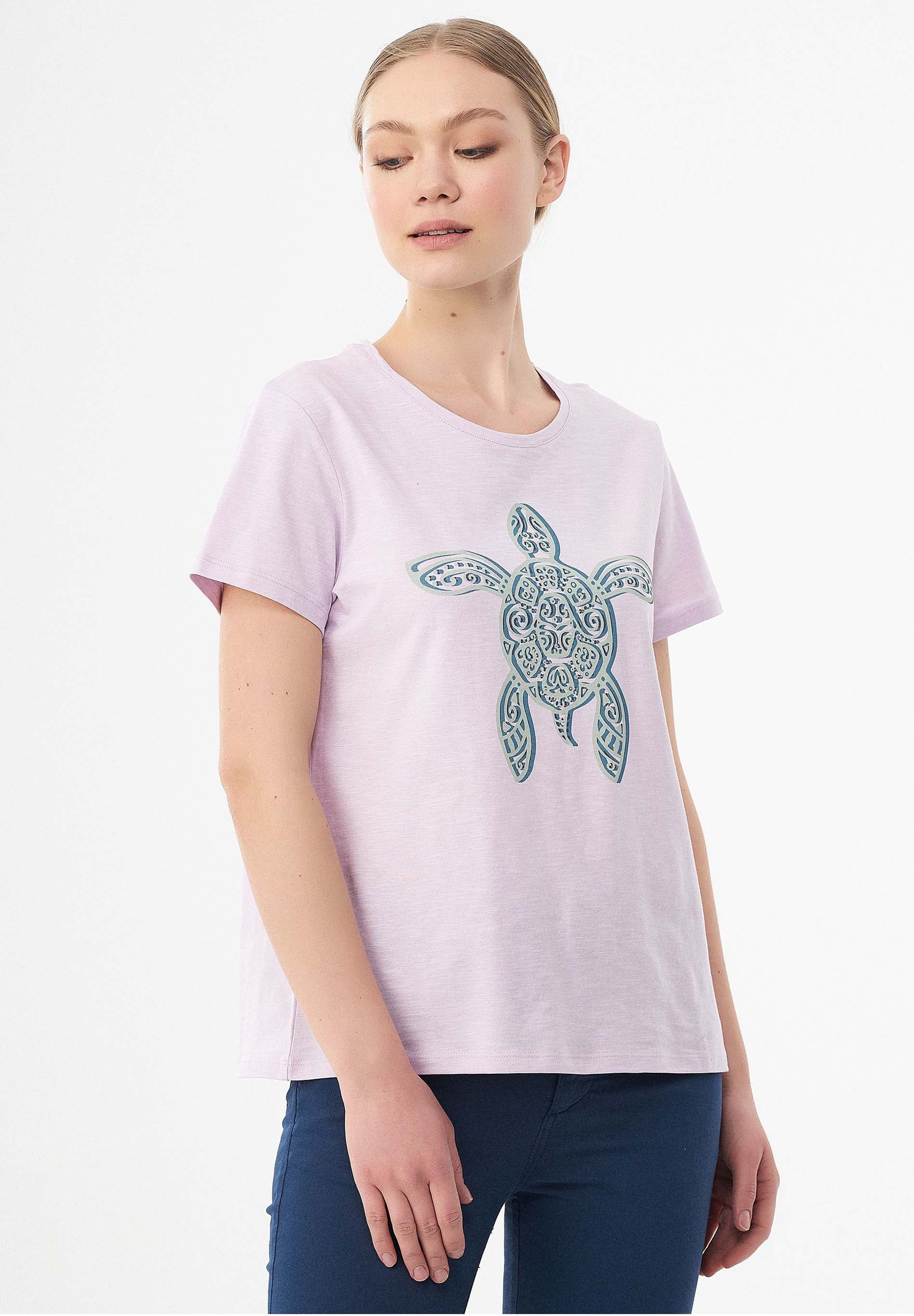 T-Shirt aus Bio-Baumwolle mit Schildkröten-Print
