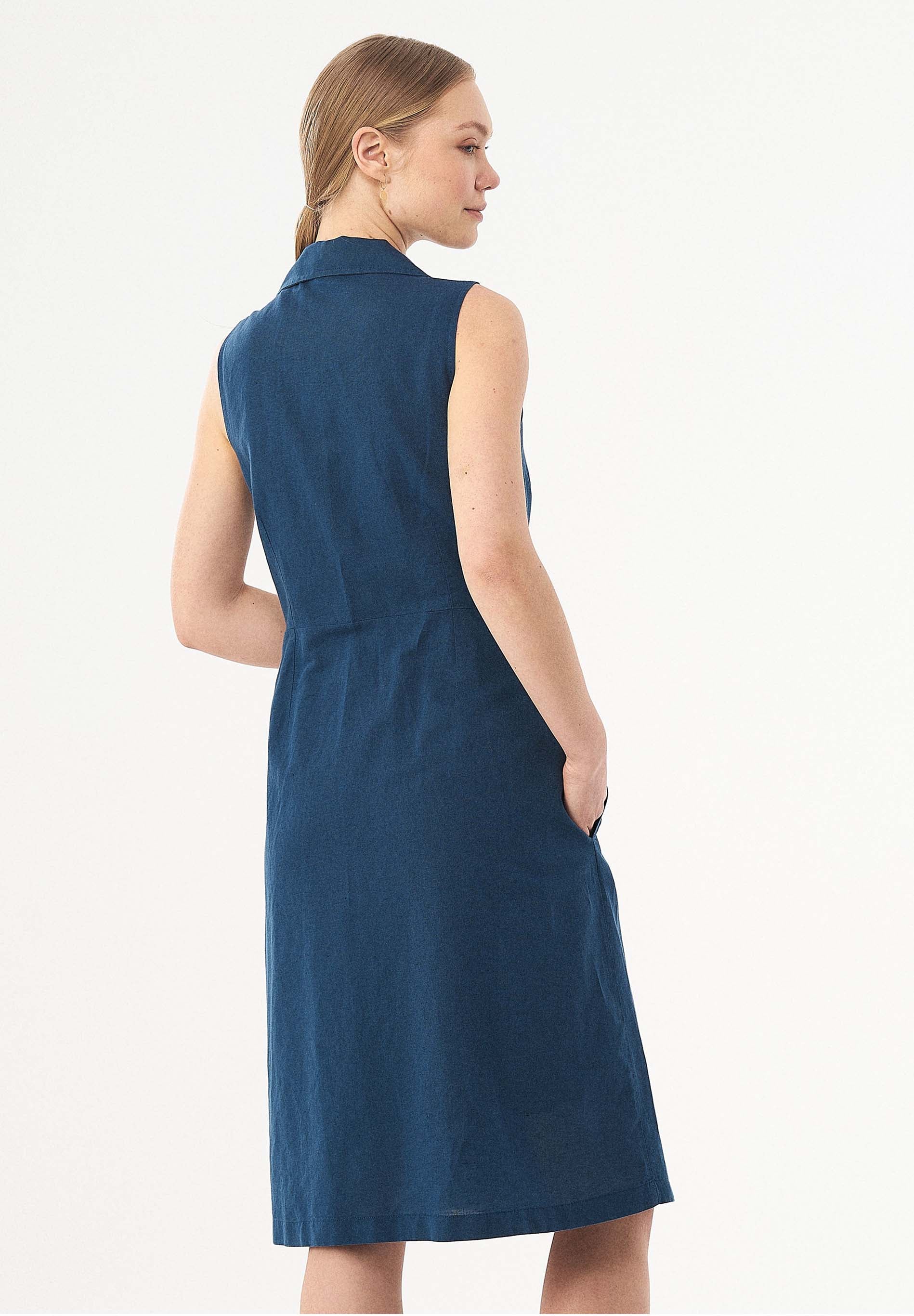 Hemdkleid aus Leinen und Bio-Baumwolle