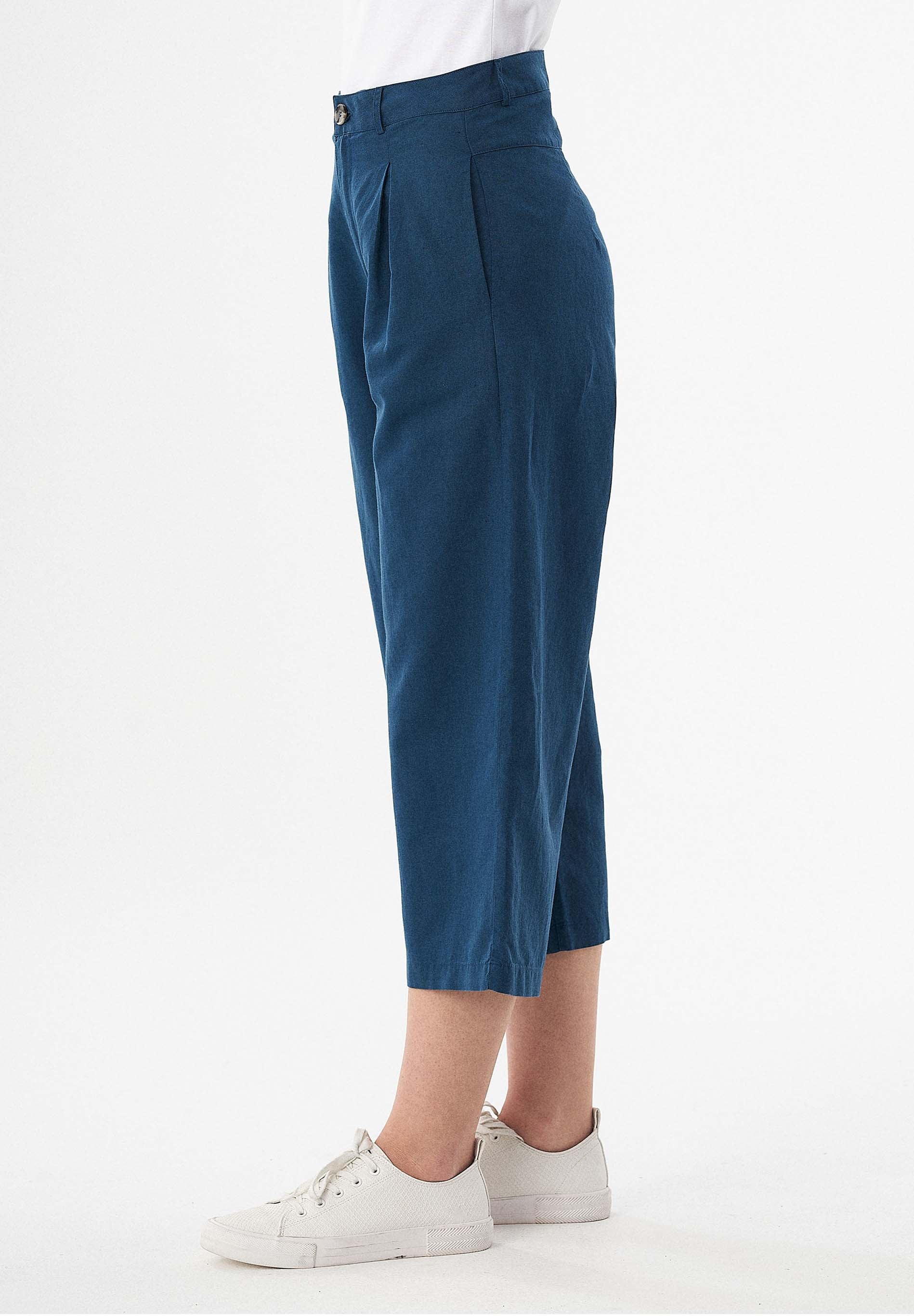 Culotte Hose aus Leinengemisch