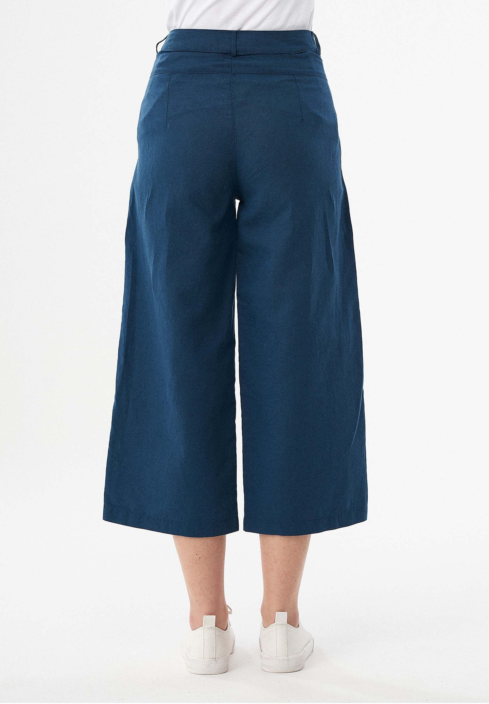 Culotte Hose aus Leinengemisch