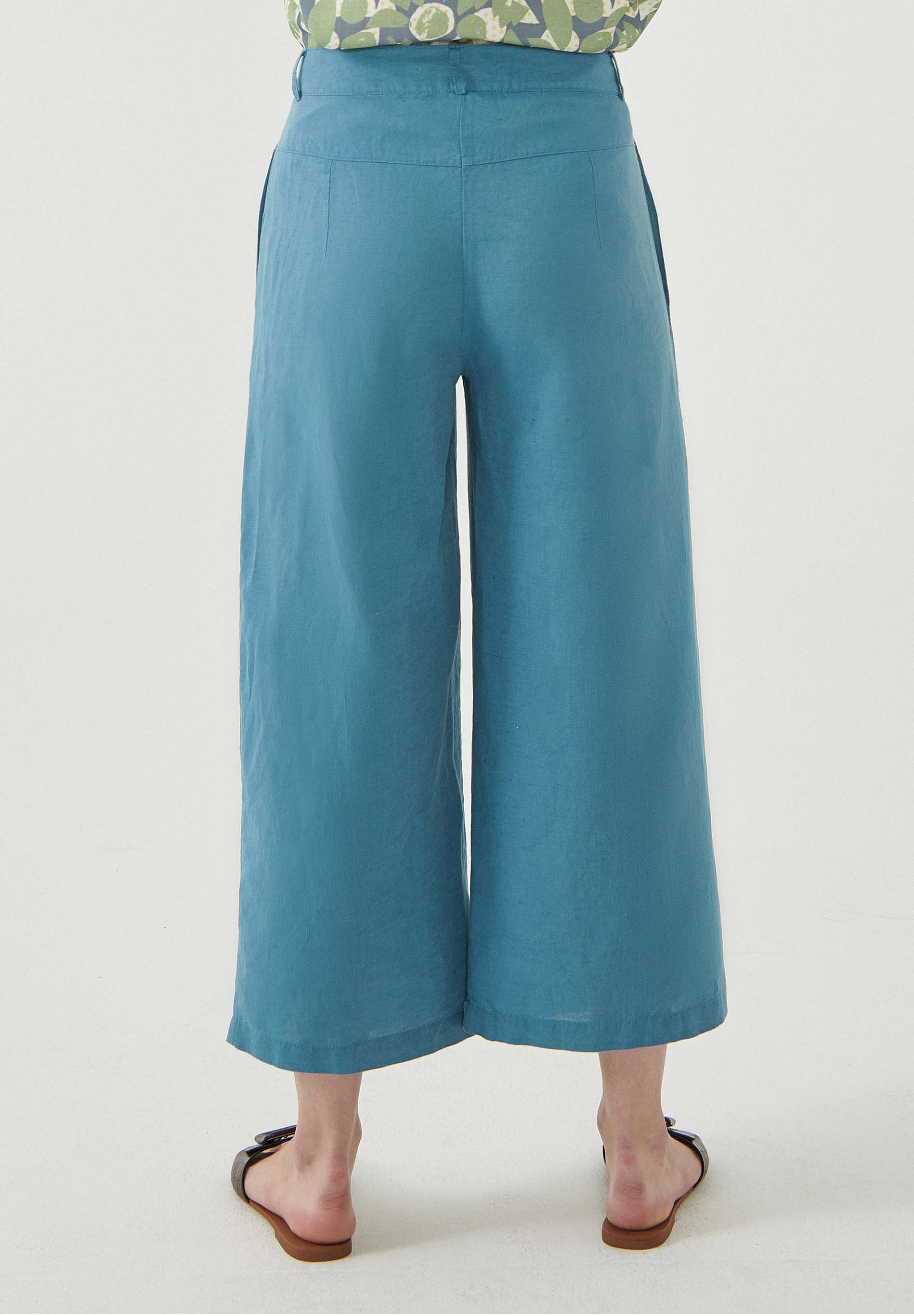 Culotte Hose aus Leinengemisch