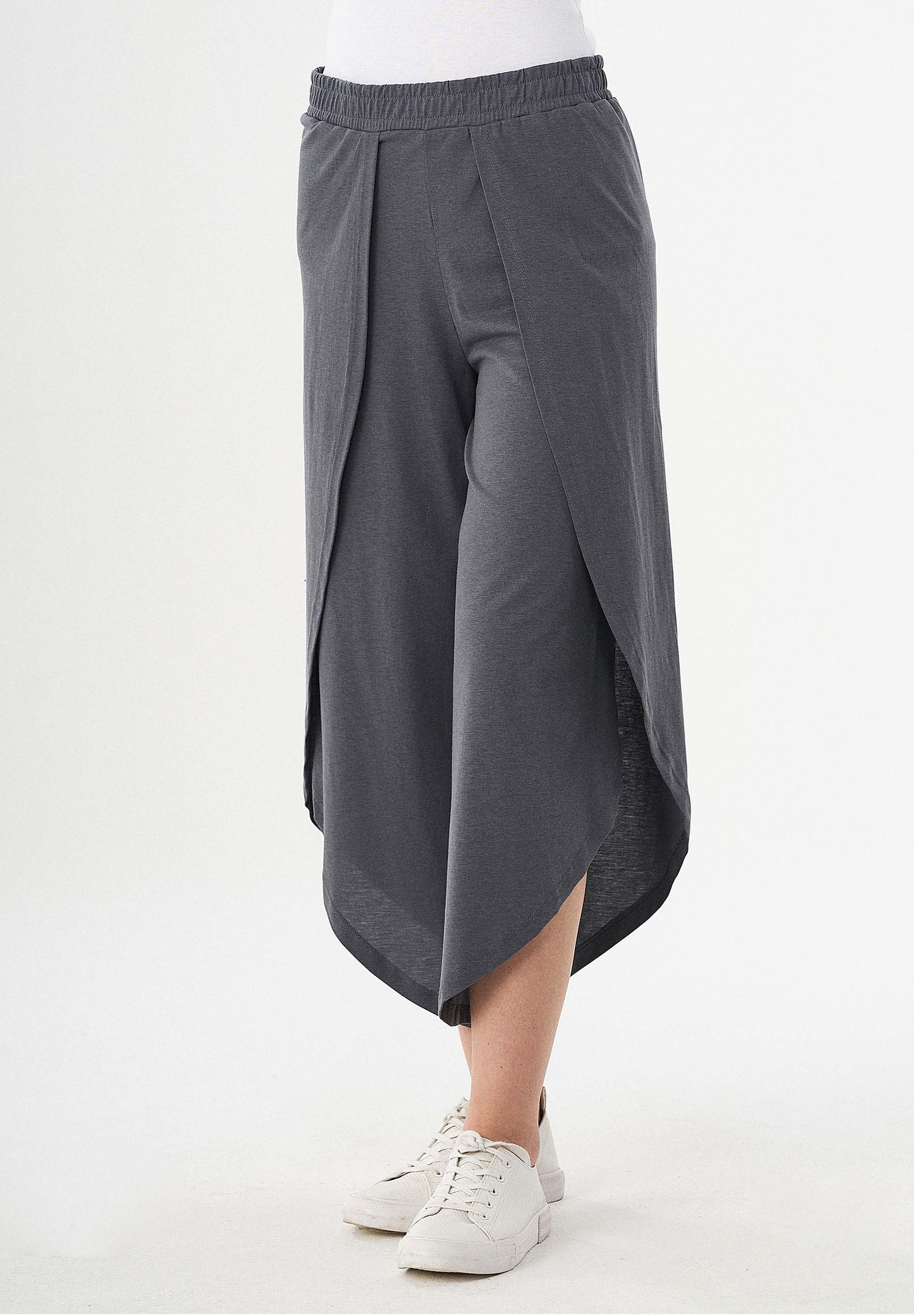 Jerseyhose aus TENCEL™ Lyocell-Mix mit weitem Beinschnitt