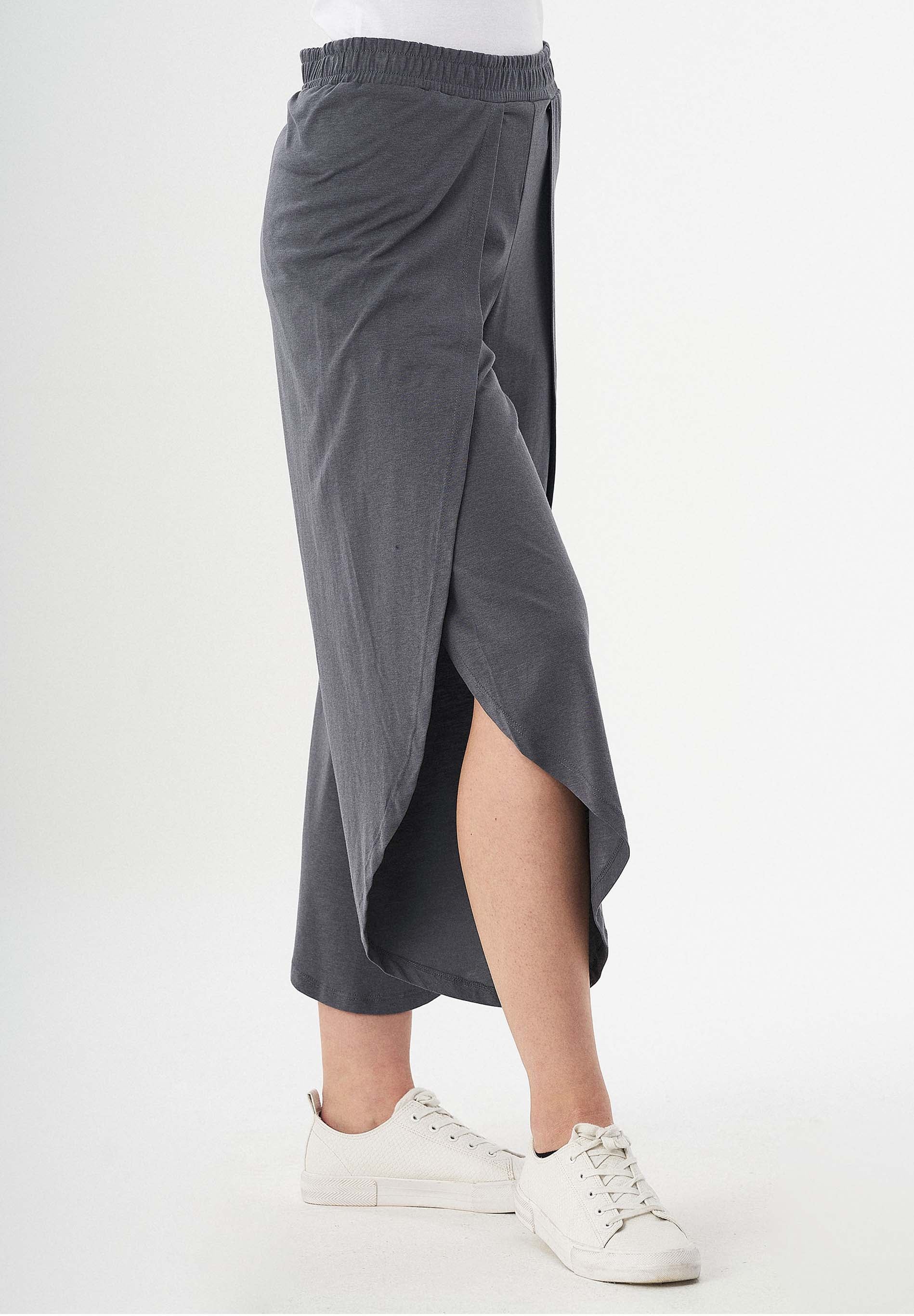 Jerseyhose aus TENCEL™ Lyocell-Mix mit weitem Beinschnitt