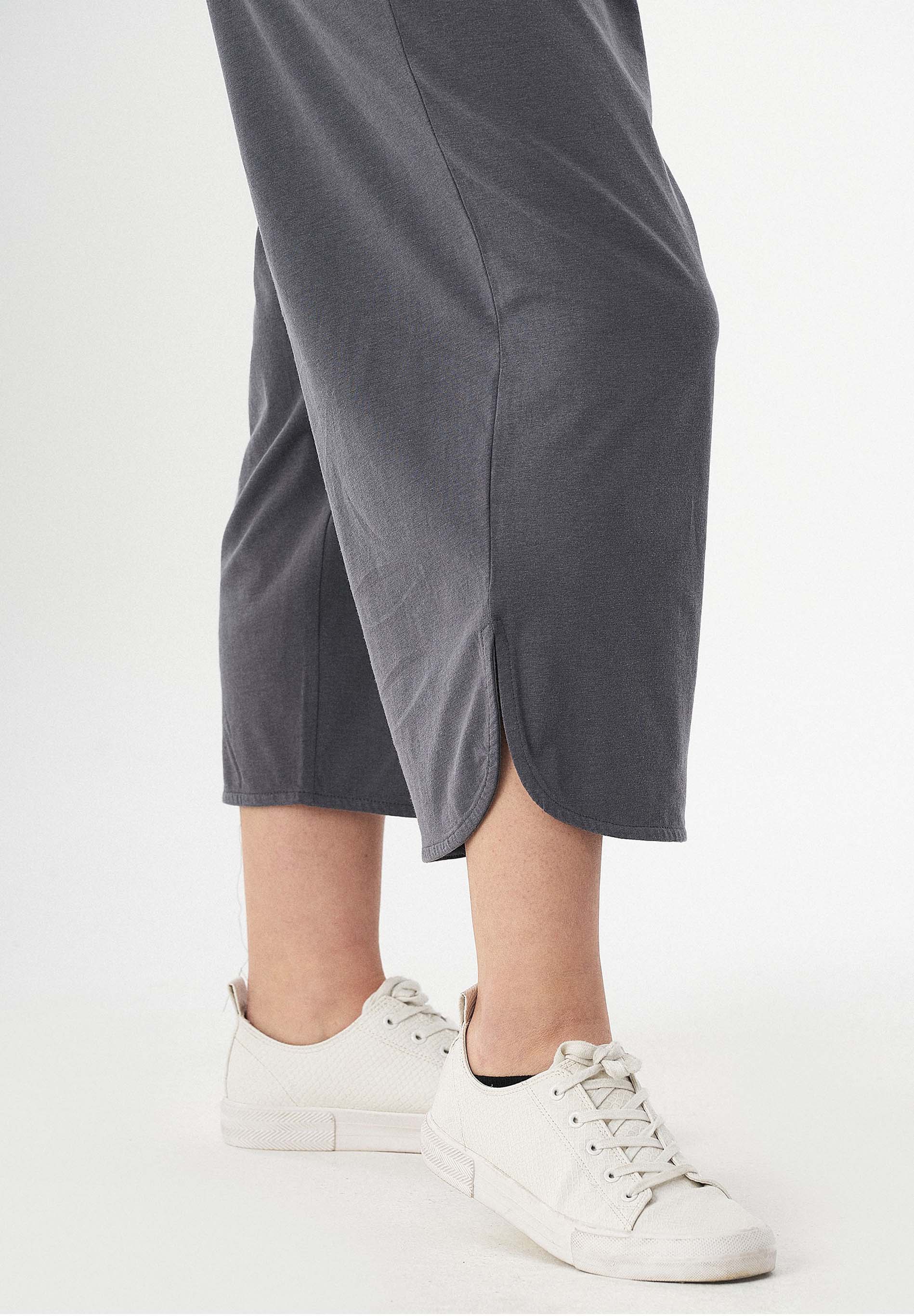 Jerseyhose aus TENCEL™ Lyocell und Bio-Baumwolle in 3/4-Länge