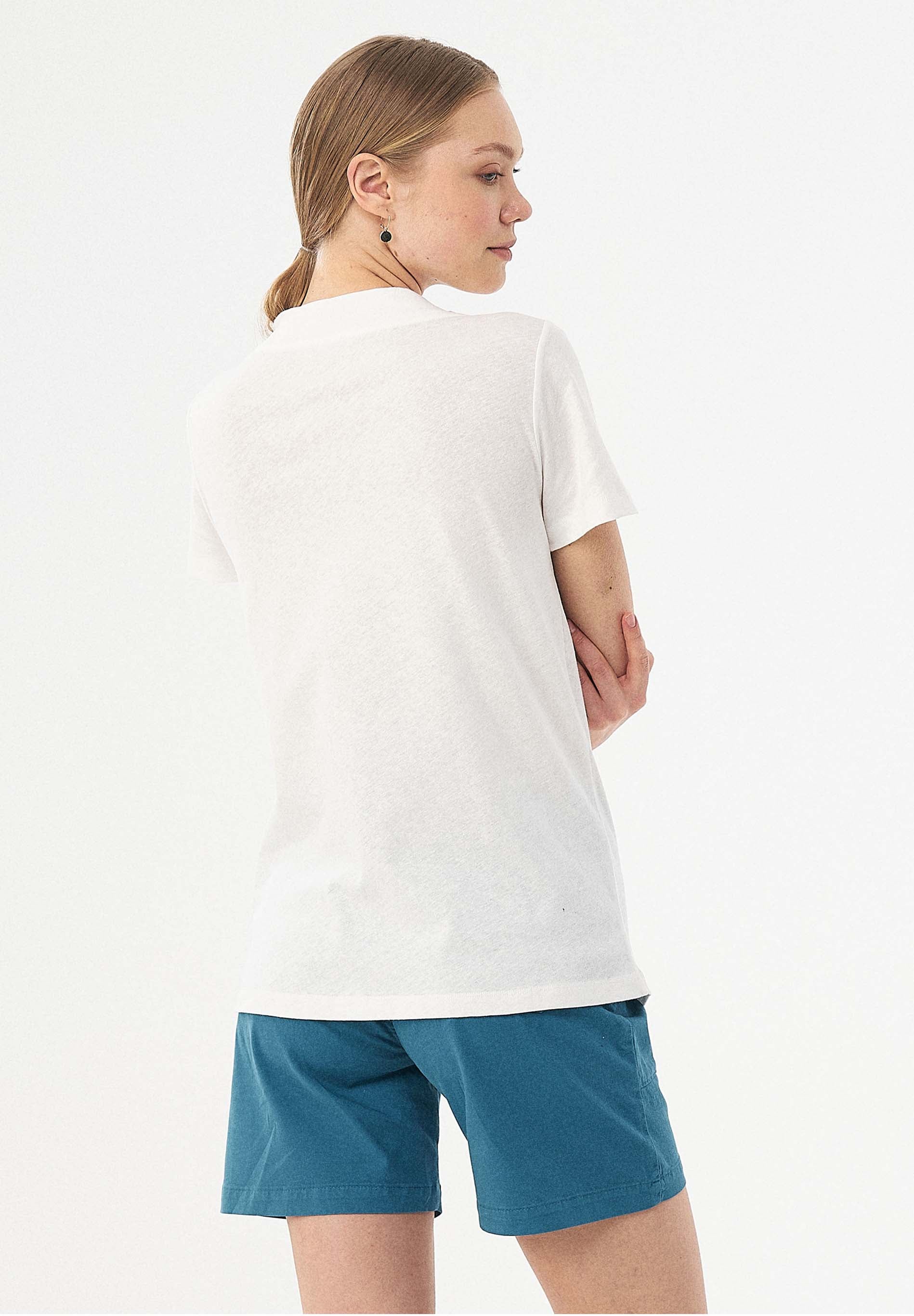 T-Shirt aus Bio-Baumwolle und Leinen