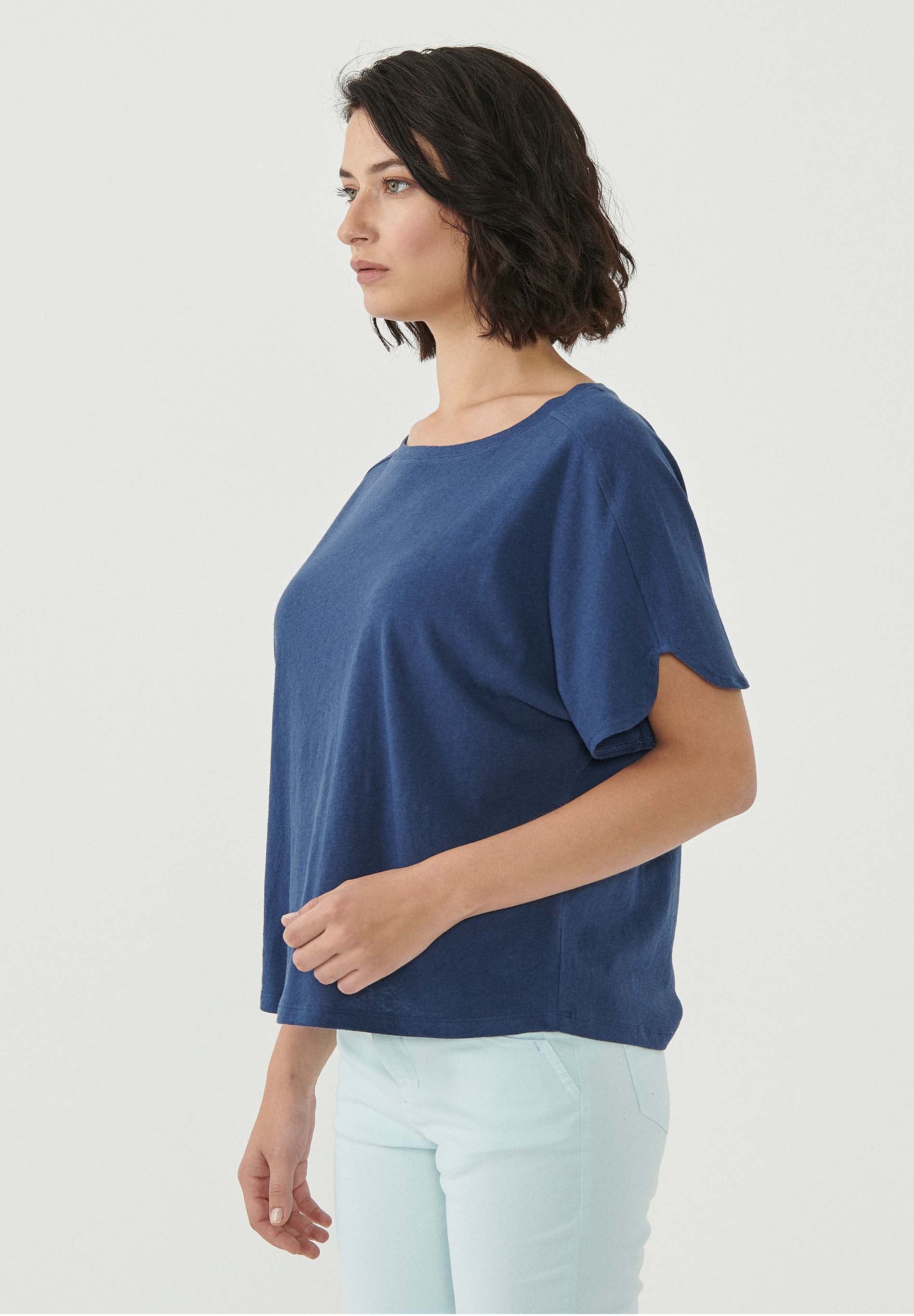 T-Shirt aus Bio-Baumwolle und Leinen