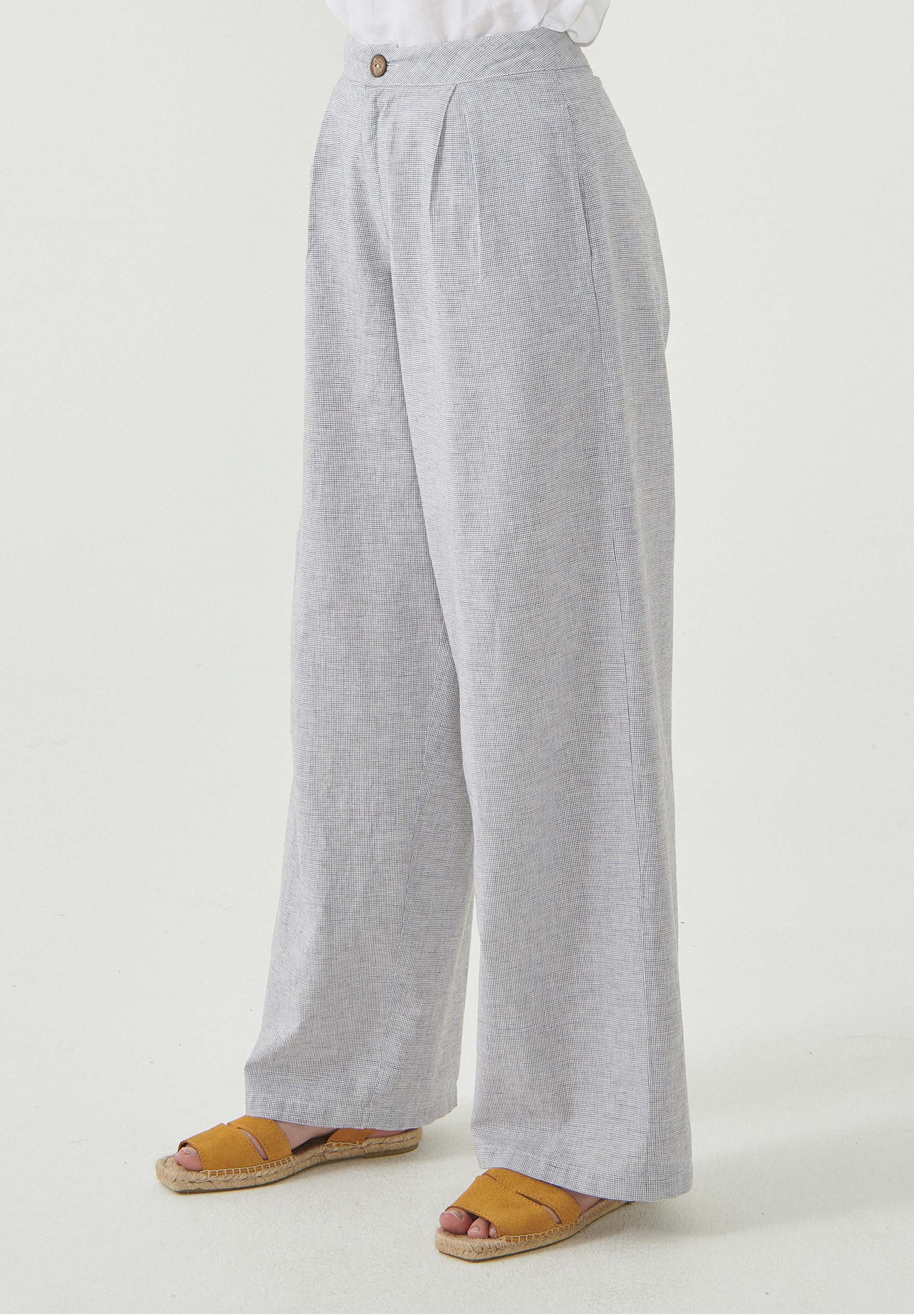 Palazzo Hose aus Leinengemisch