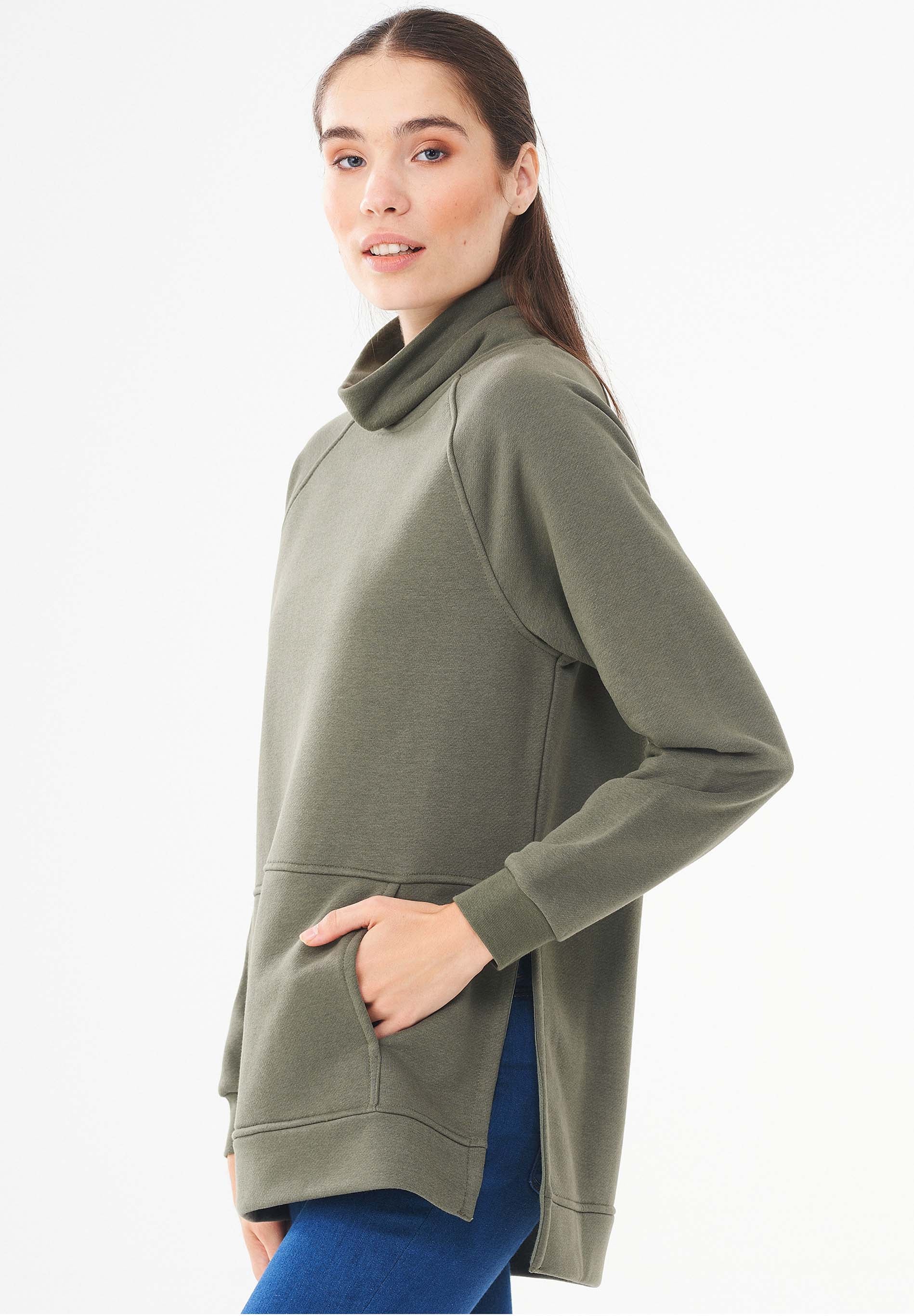 Sweatshirt aus Bio-Baumwolle & Modal mit recyceltem Polyester