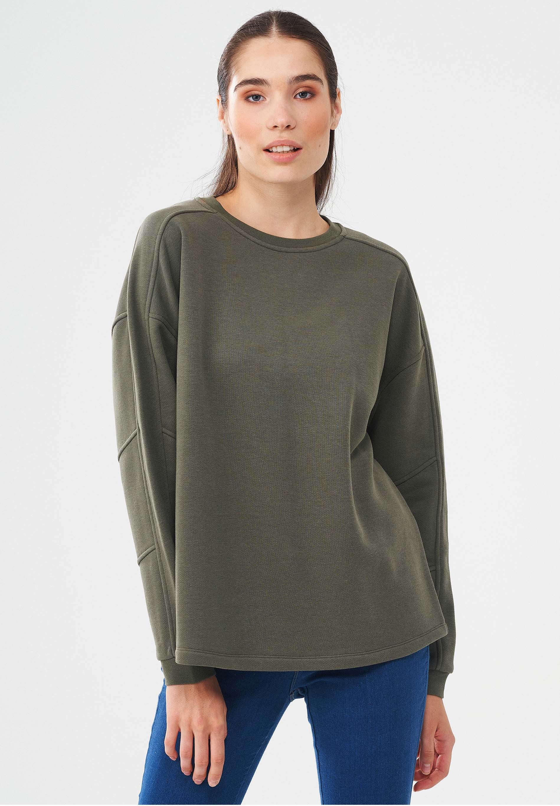 Sweatshirt aus Bio-Baumwolle & Modal mit recyceltem Polyester