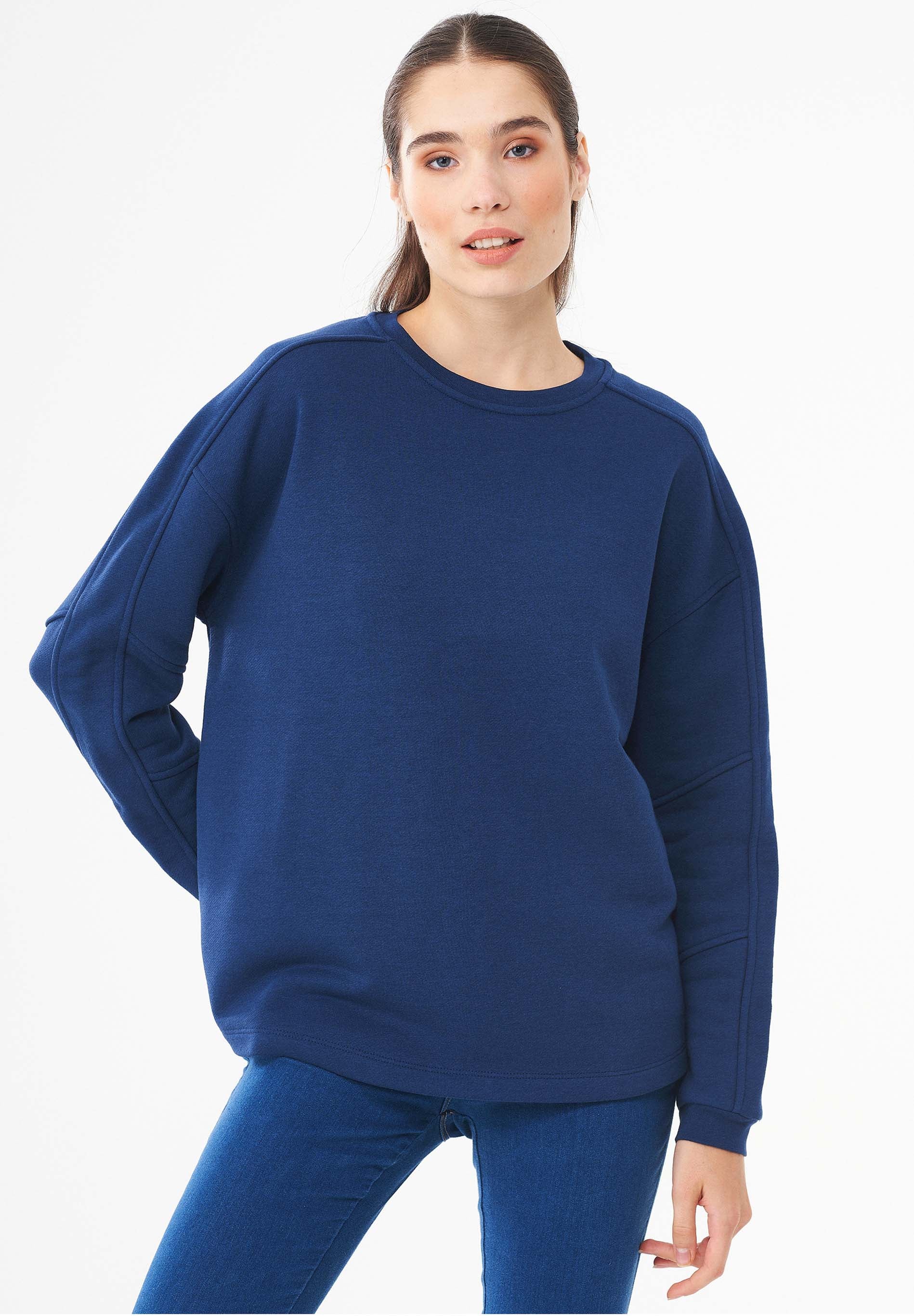 Sweatshirt aus Bio-Baumwolle & Modal mit recyceltem Polyester