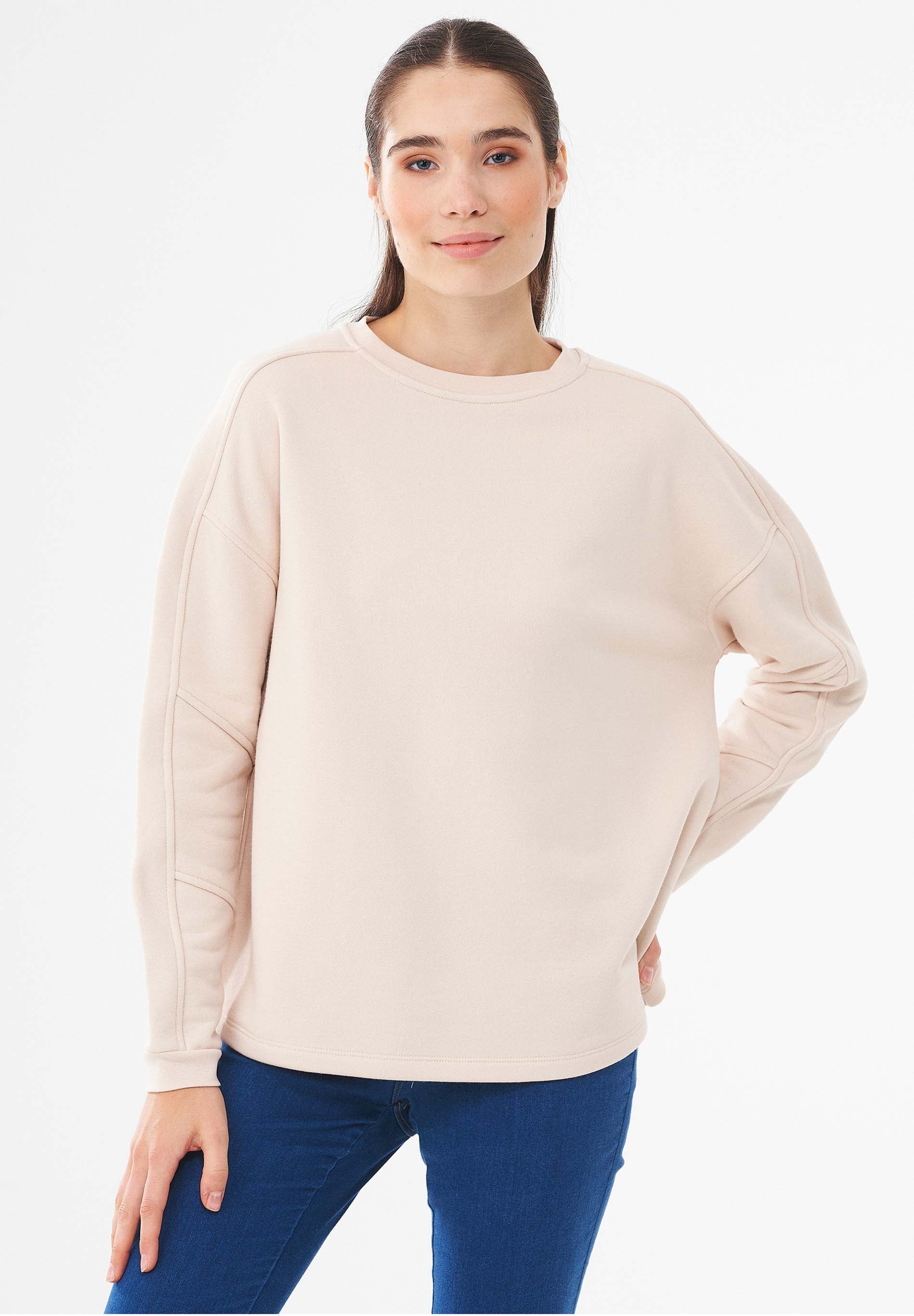 Sweatshirt aus Bio-Baumwolle & Modal mit recyceltem Polyester