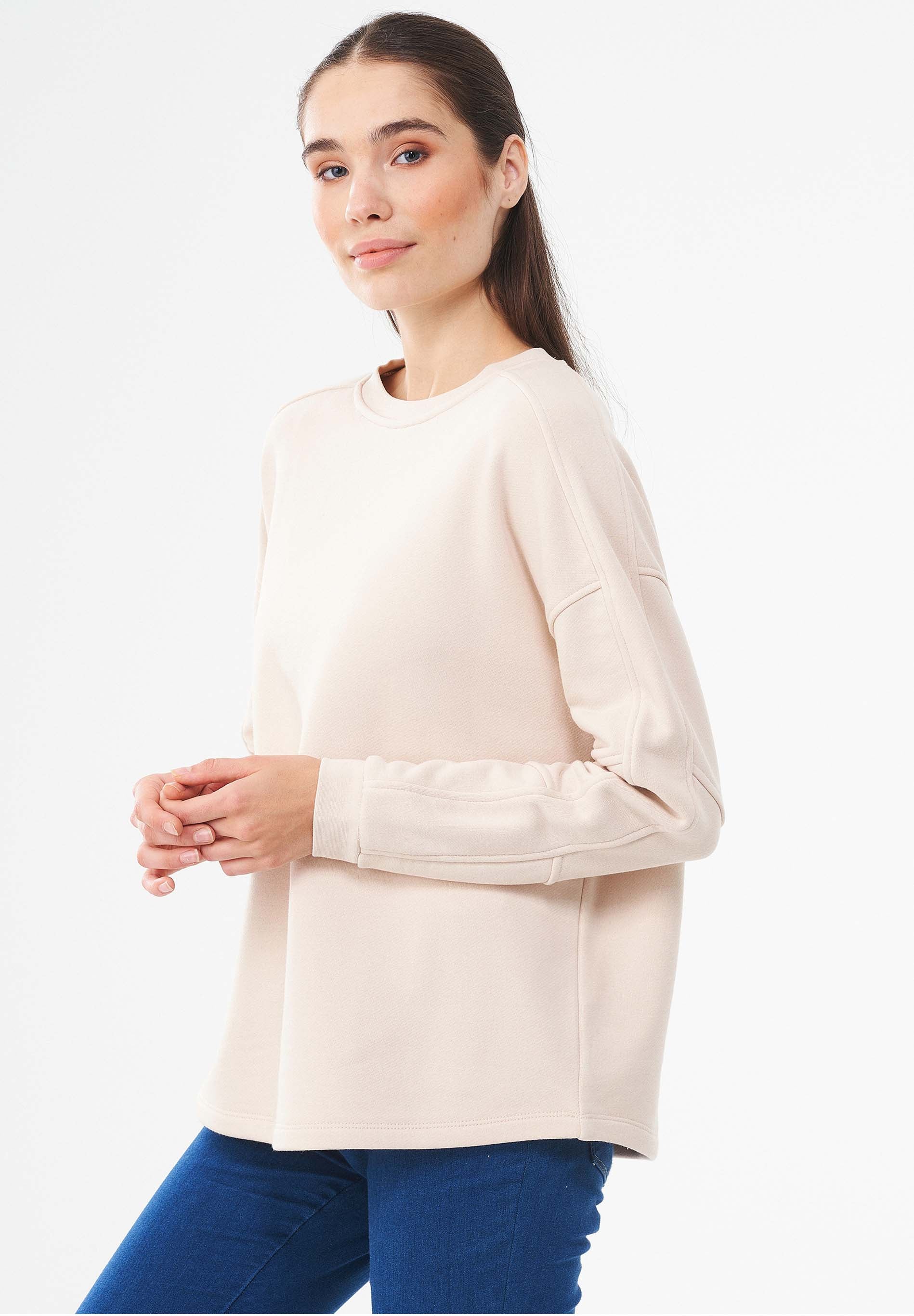 Sweatshirt aus Bio-Baumwolle & Modal mit recyceltem Polyester