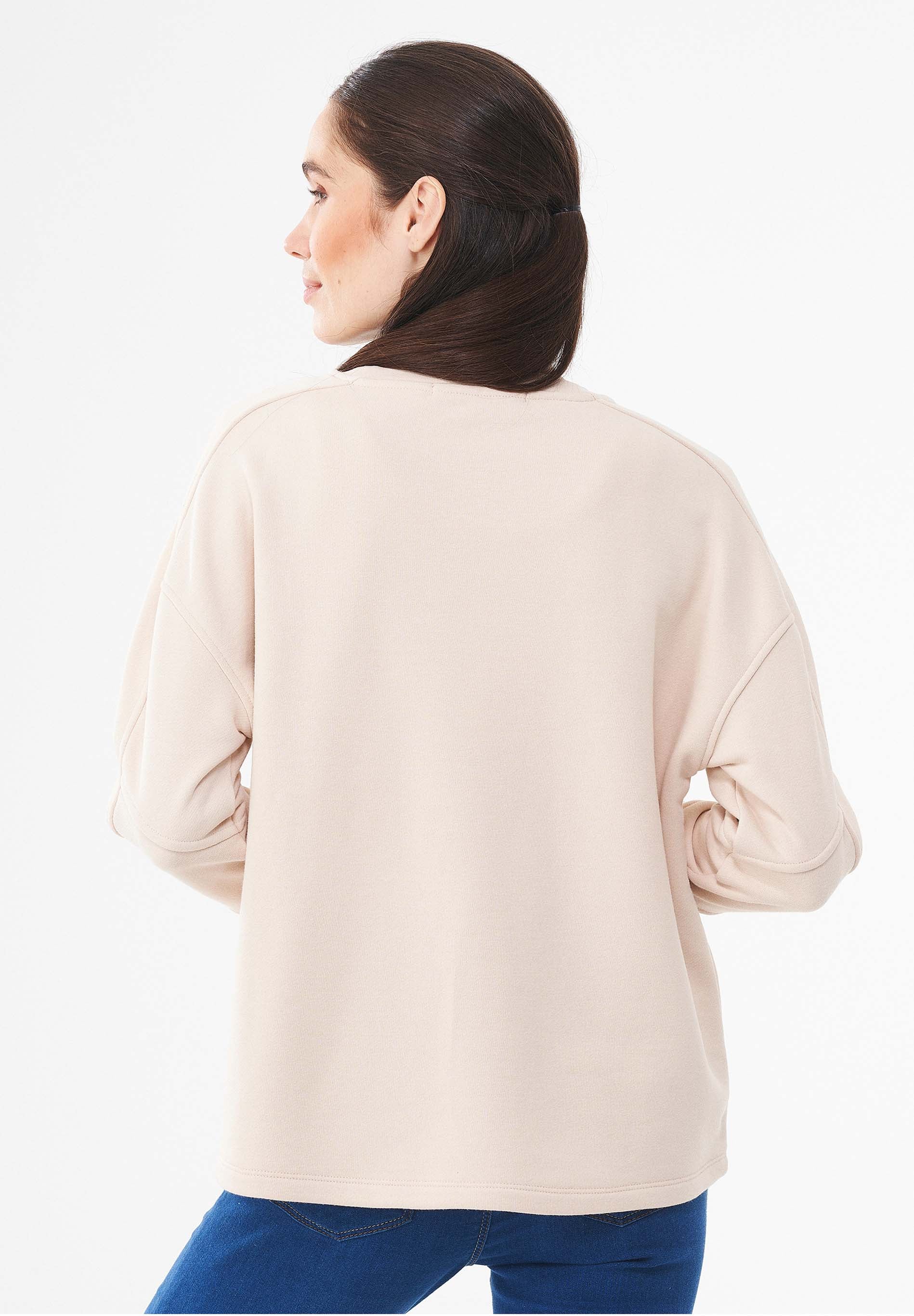 Sweatshirt aus Bio-Baumwolle & Modal mit recyceltem Polyester