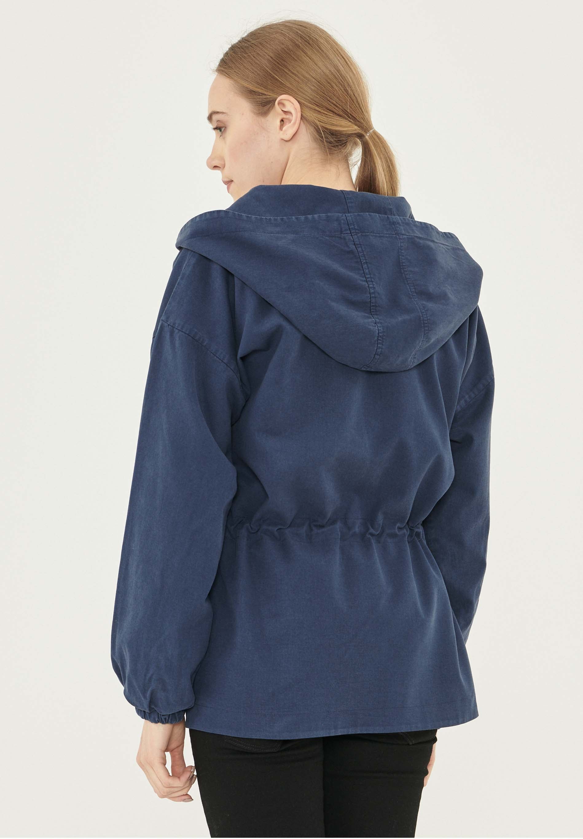 Garment Dyed Kapuzenjacke aus TENCEL™ Lyocell-mix