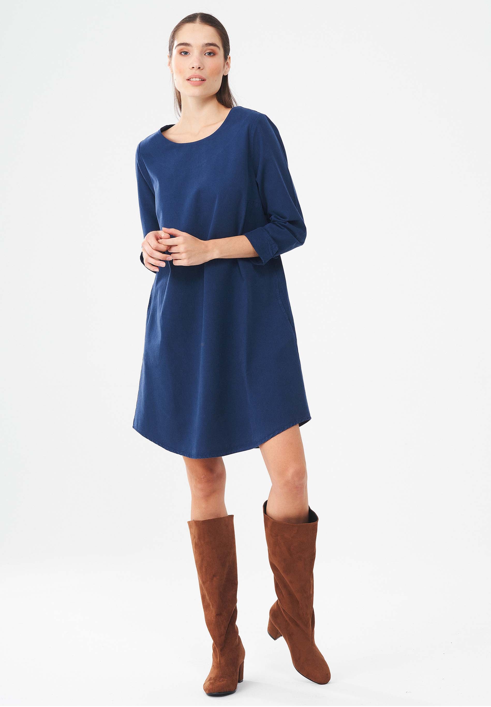 Garment Dyed Kleid aus TENCEL™ Lyocell-mix