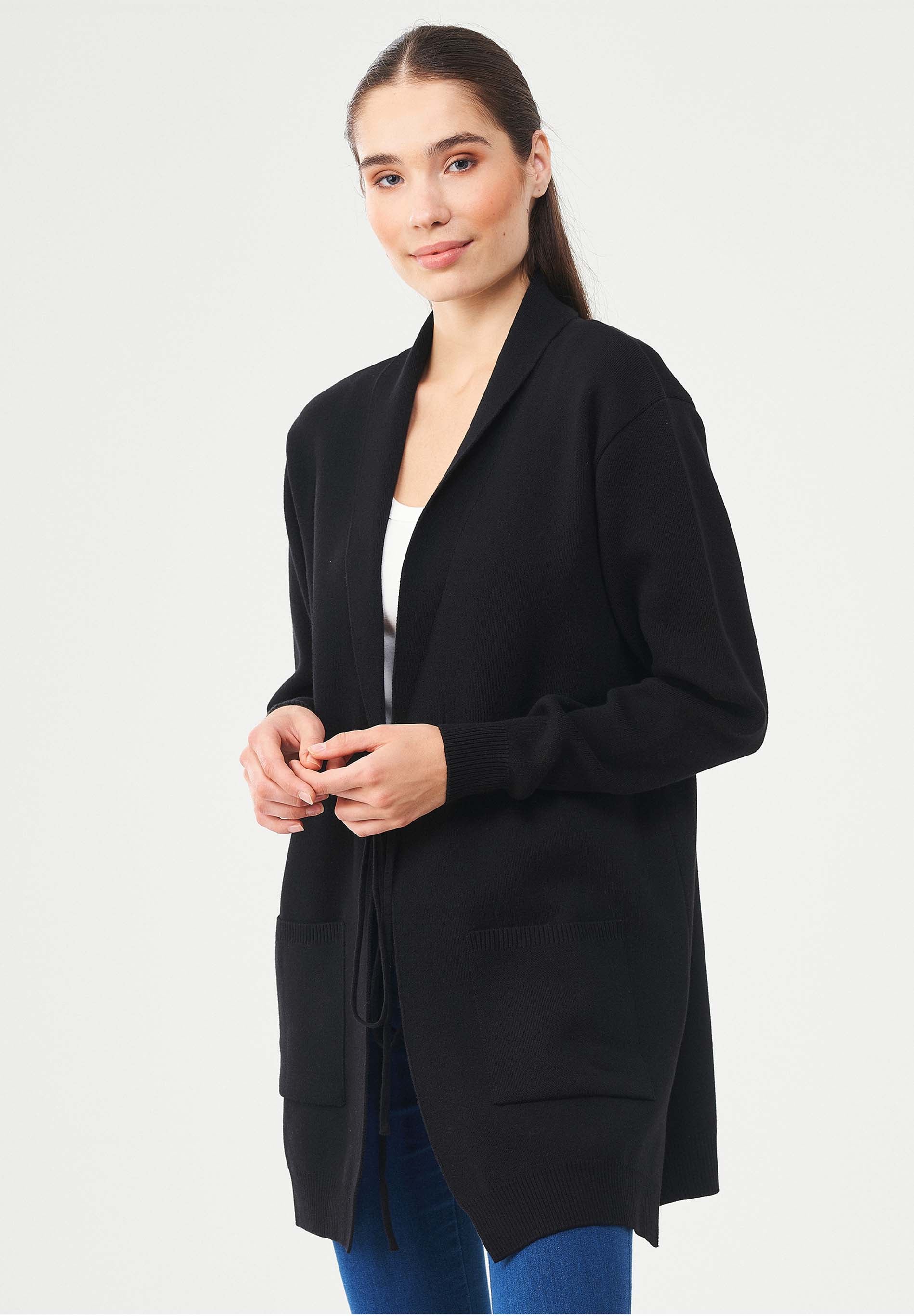 Langer Cardigan aus Bio-Baumwolle