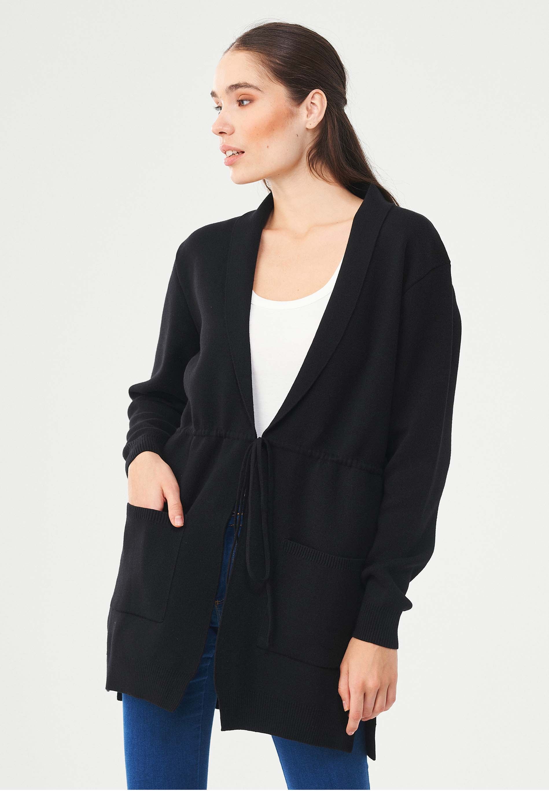 Langer Cardigan aus Bio-Baumwolle