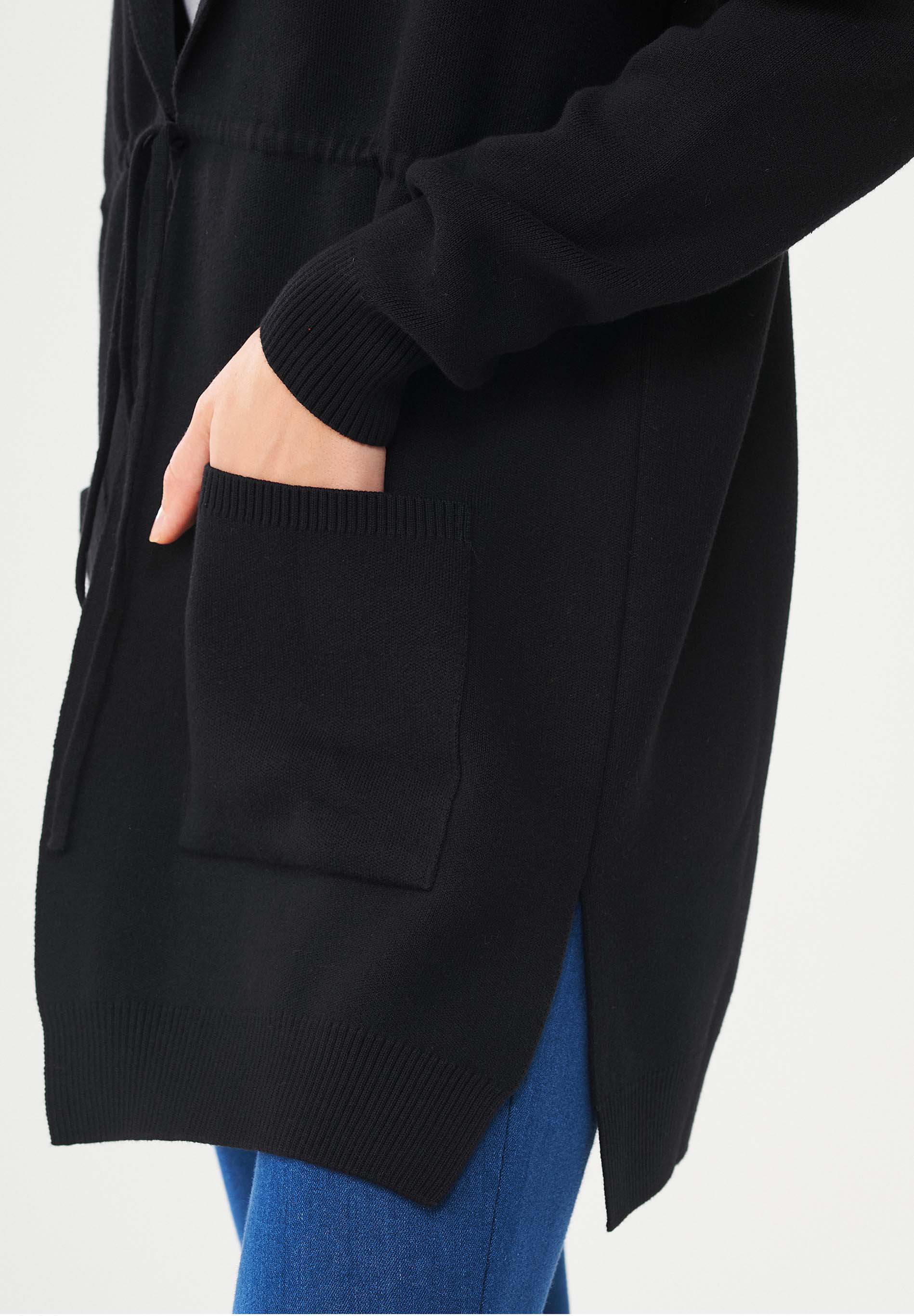 Langer Cardigan aus Bio-Baumwolle