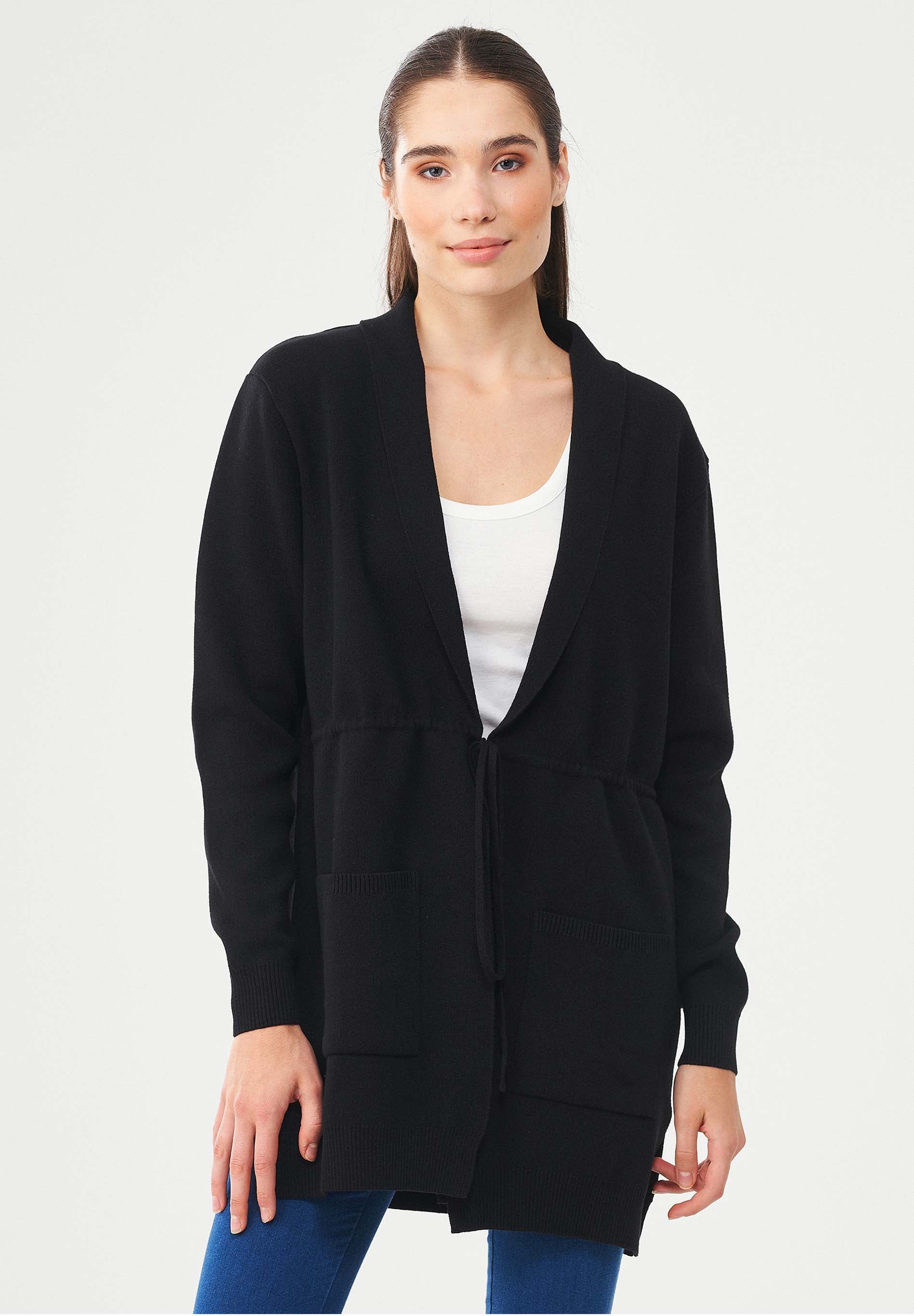 Langer Cardigan aus Bio-Baumwolle