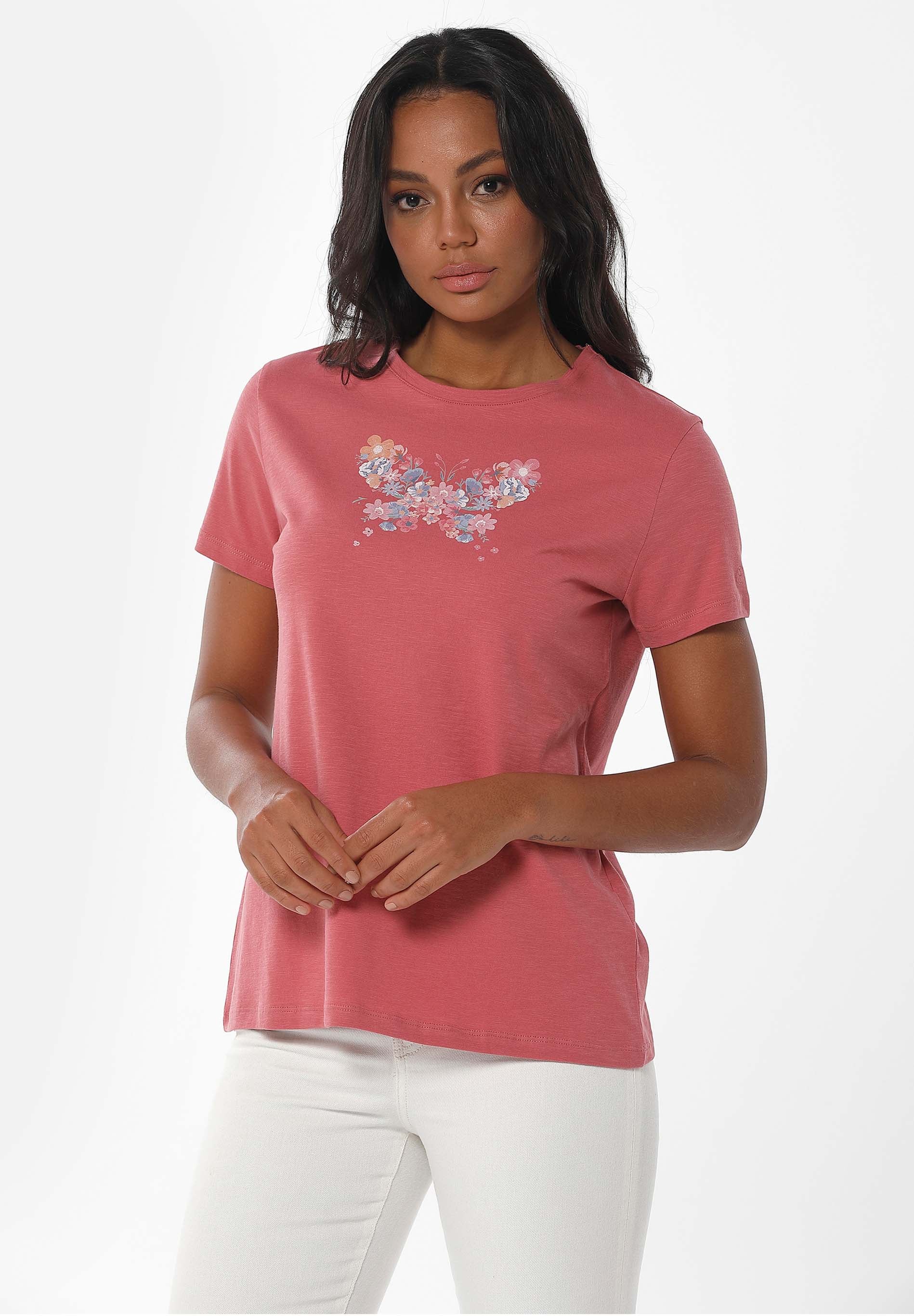 T-Shirt aus Bio-Baumwolle mit Falter-Print