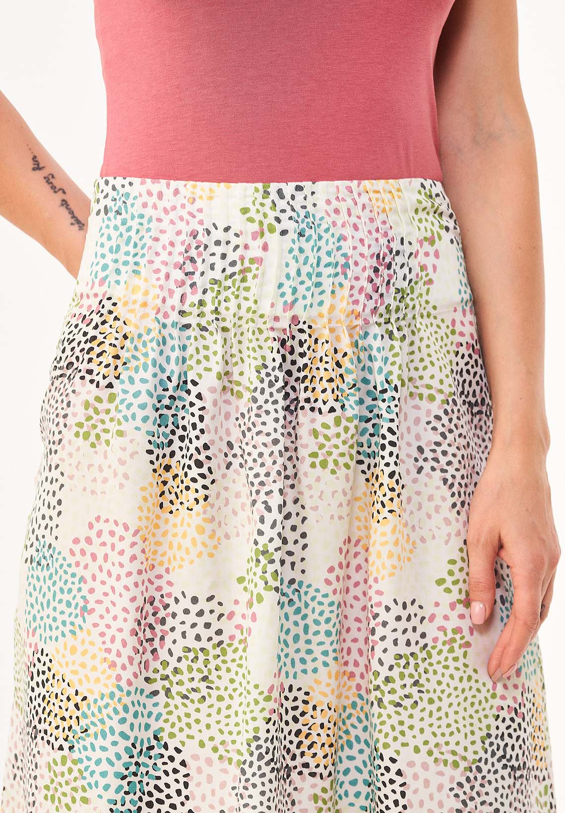 Midirock aus TENCEL™ Lyocell mit Allover-Print