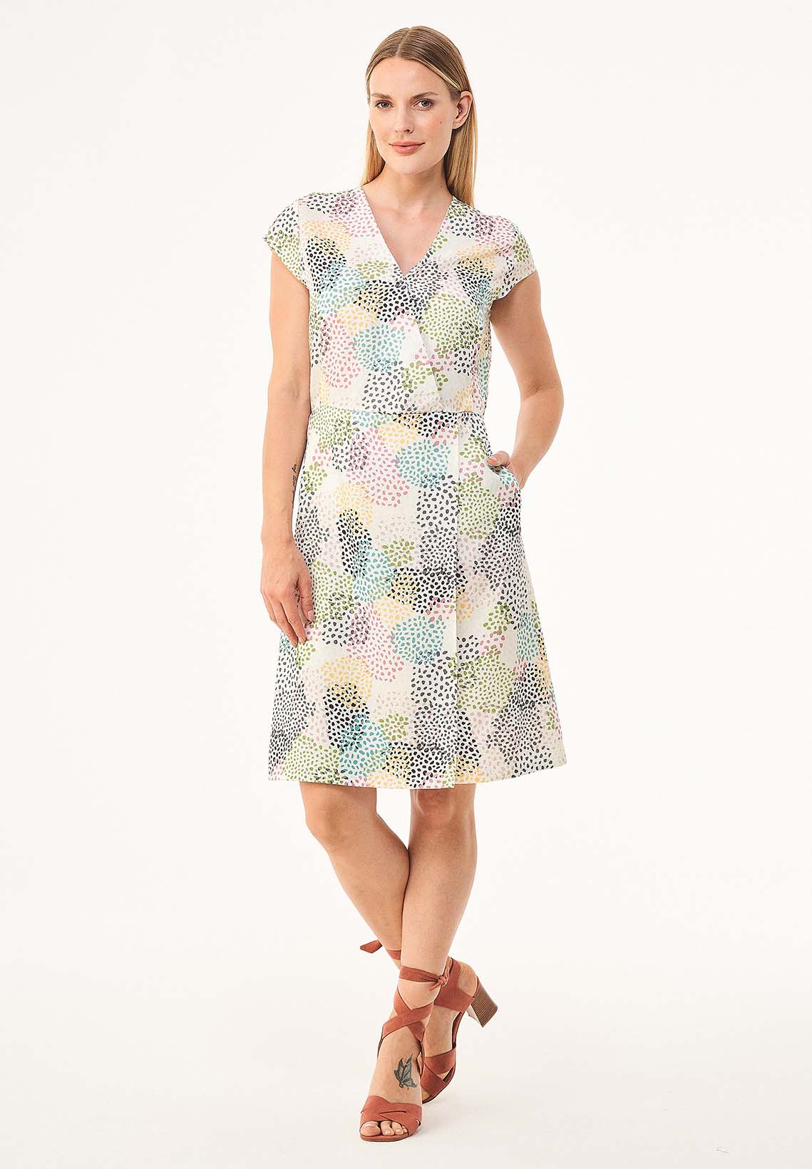 Kleid aus TENCEL™ Lyocell mit Allover-Print
