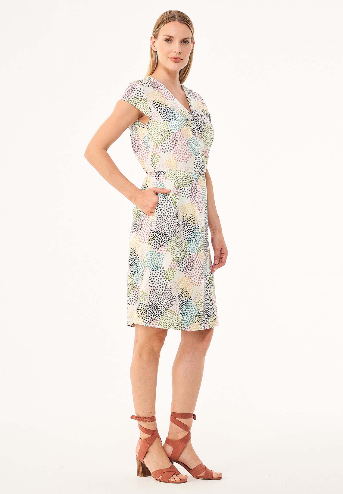 Kleid aus TENCEL™ Lyocell mit Allover-Print
