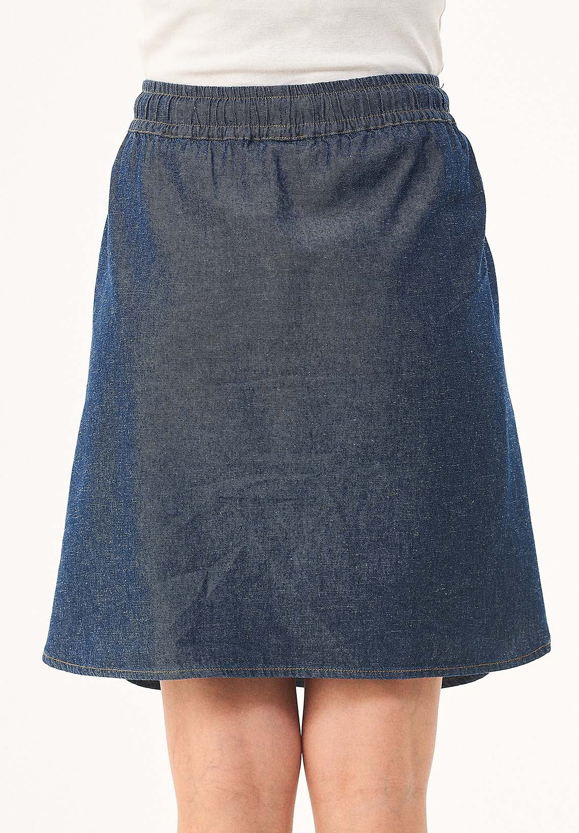 Denim-Rock aus Bio-Baumwolle und TENCEL™ Lyocell mit Hanf