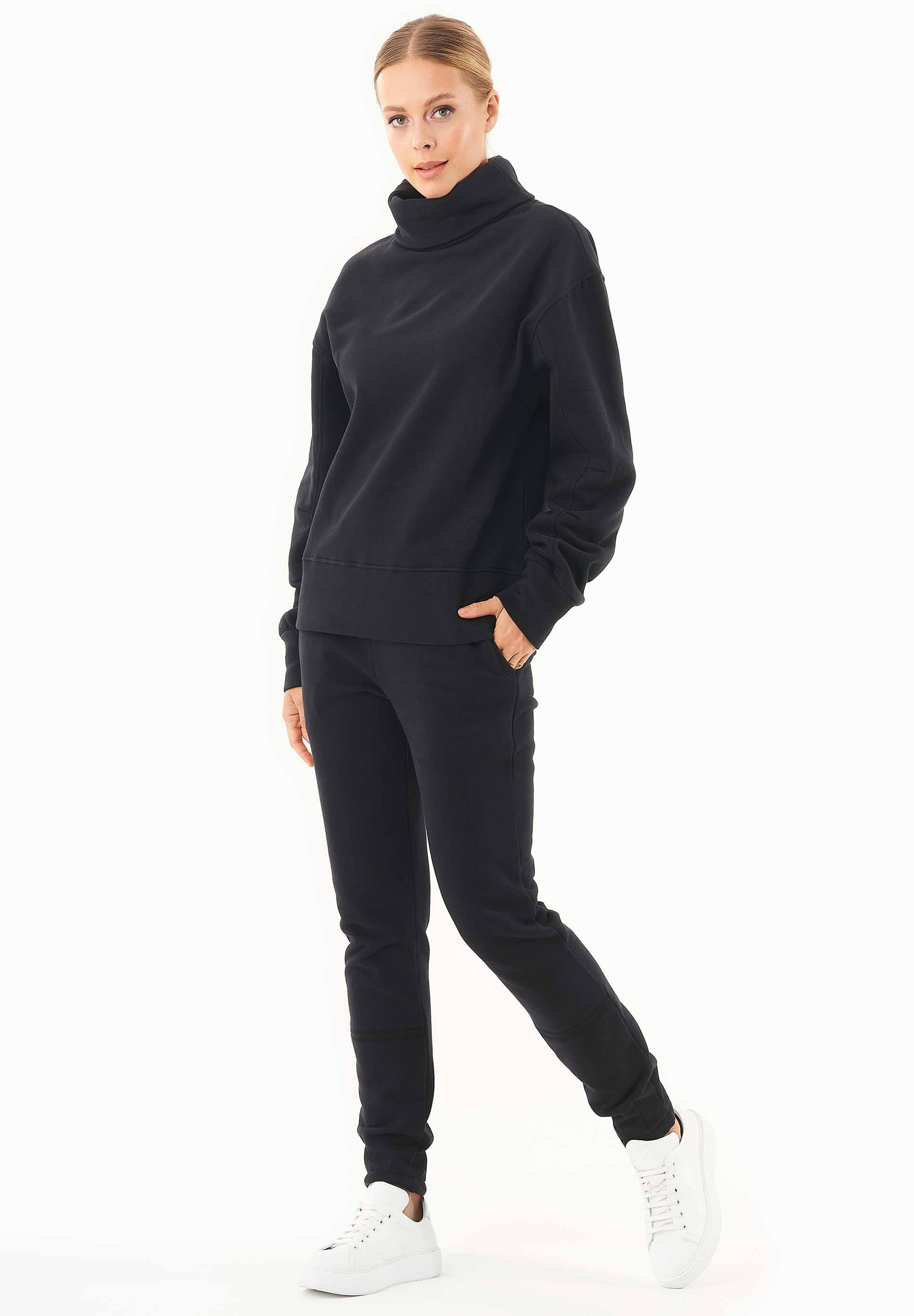 Sweatshirt aus Bio-Baumwolle mit Rollkragen