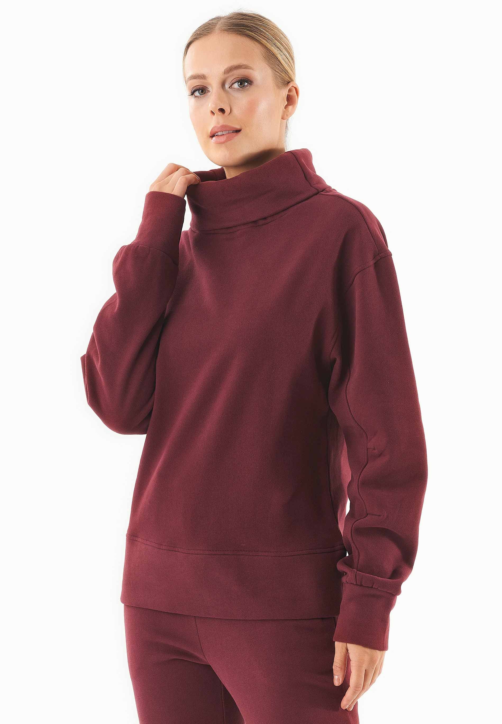 Sweatshirt aus Bio-Baumwolle mit Rollkragen