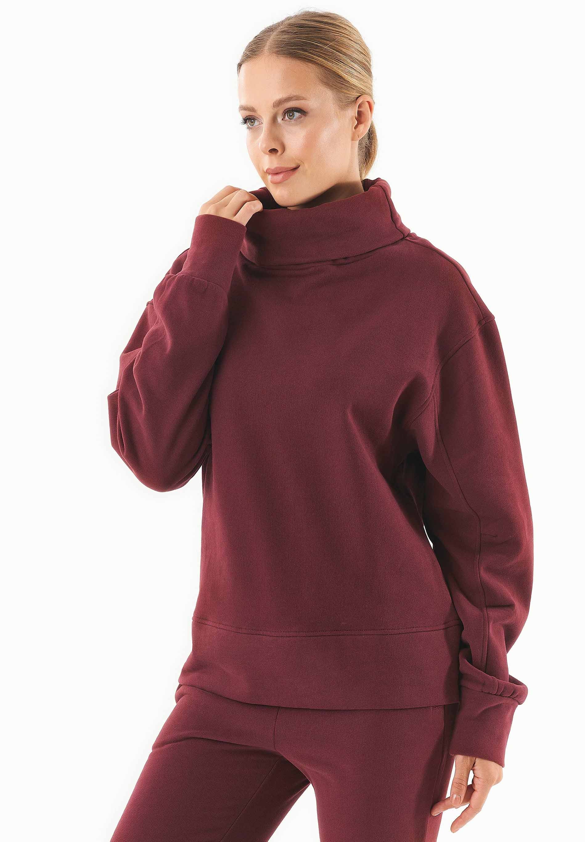 Sweatshirt aus Bio-Baumwolle mit Rollkragen