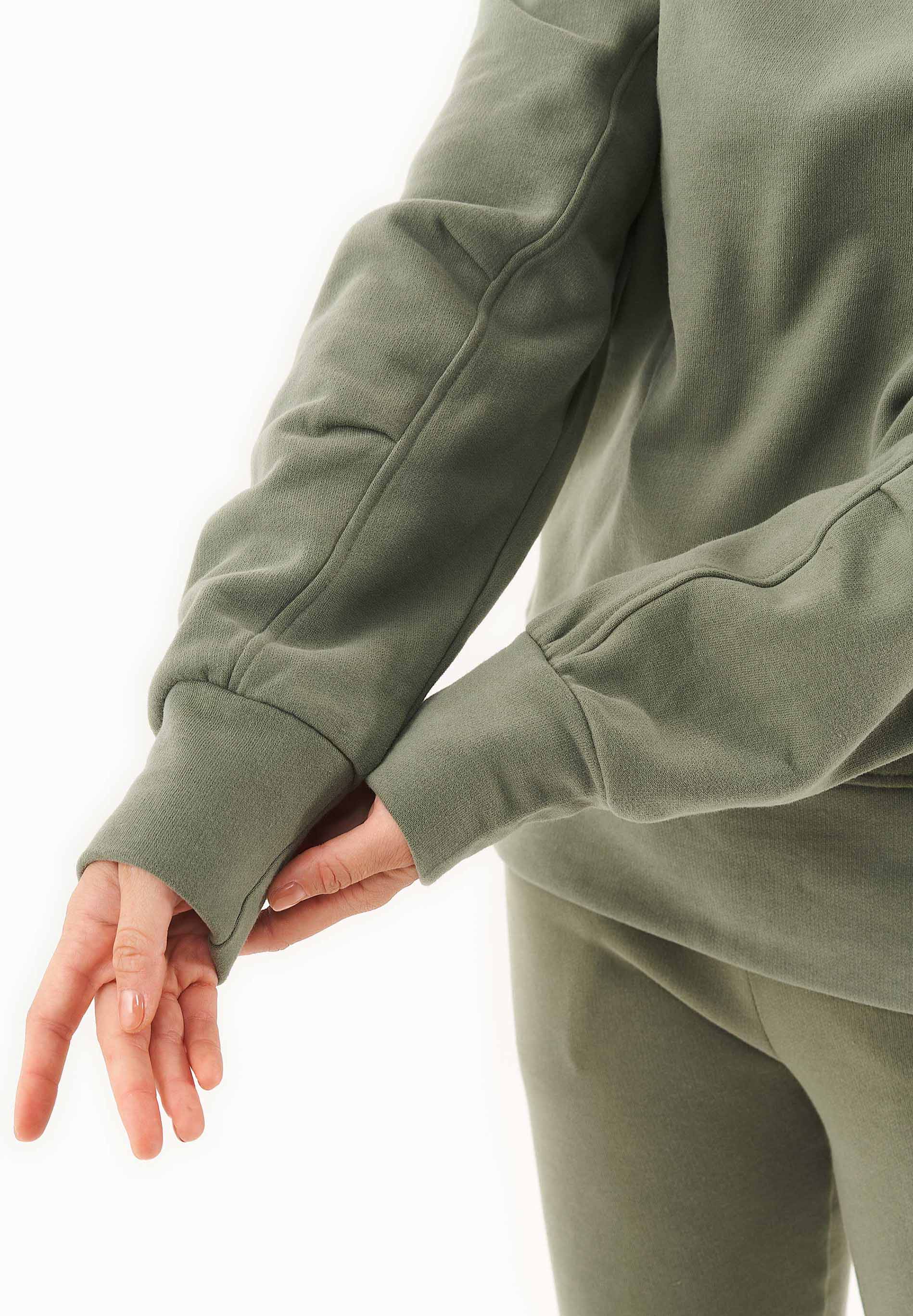 Sweatshirt aus Bio-Baumwolle mit Rollkragen