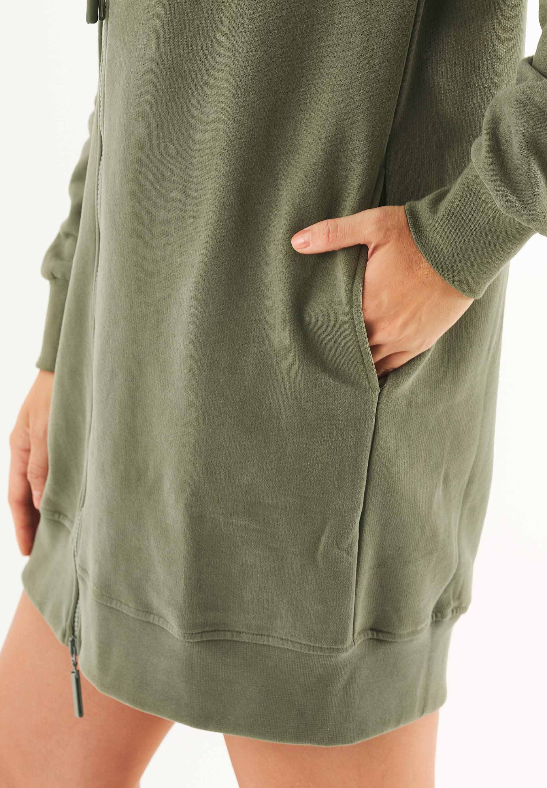 Soft Touch Lange Sweatjacke aus Bio-Baumwolle