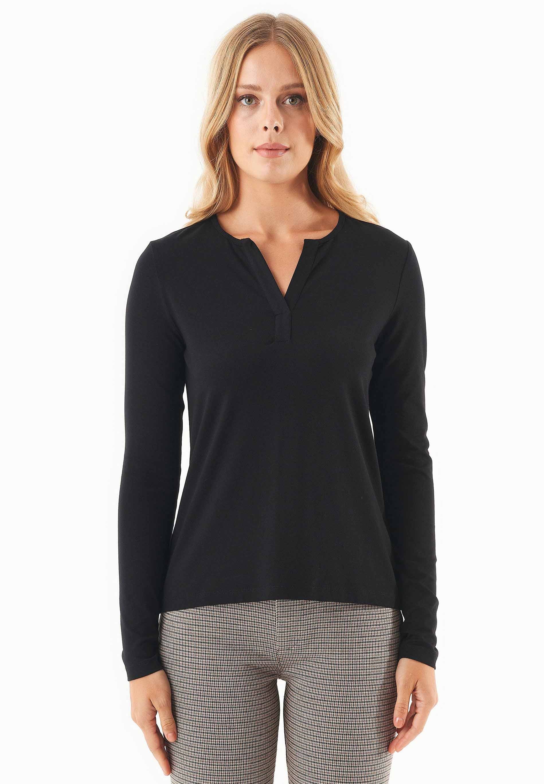 Langarmshirt aus LENZING™ ECOVERO™