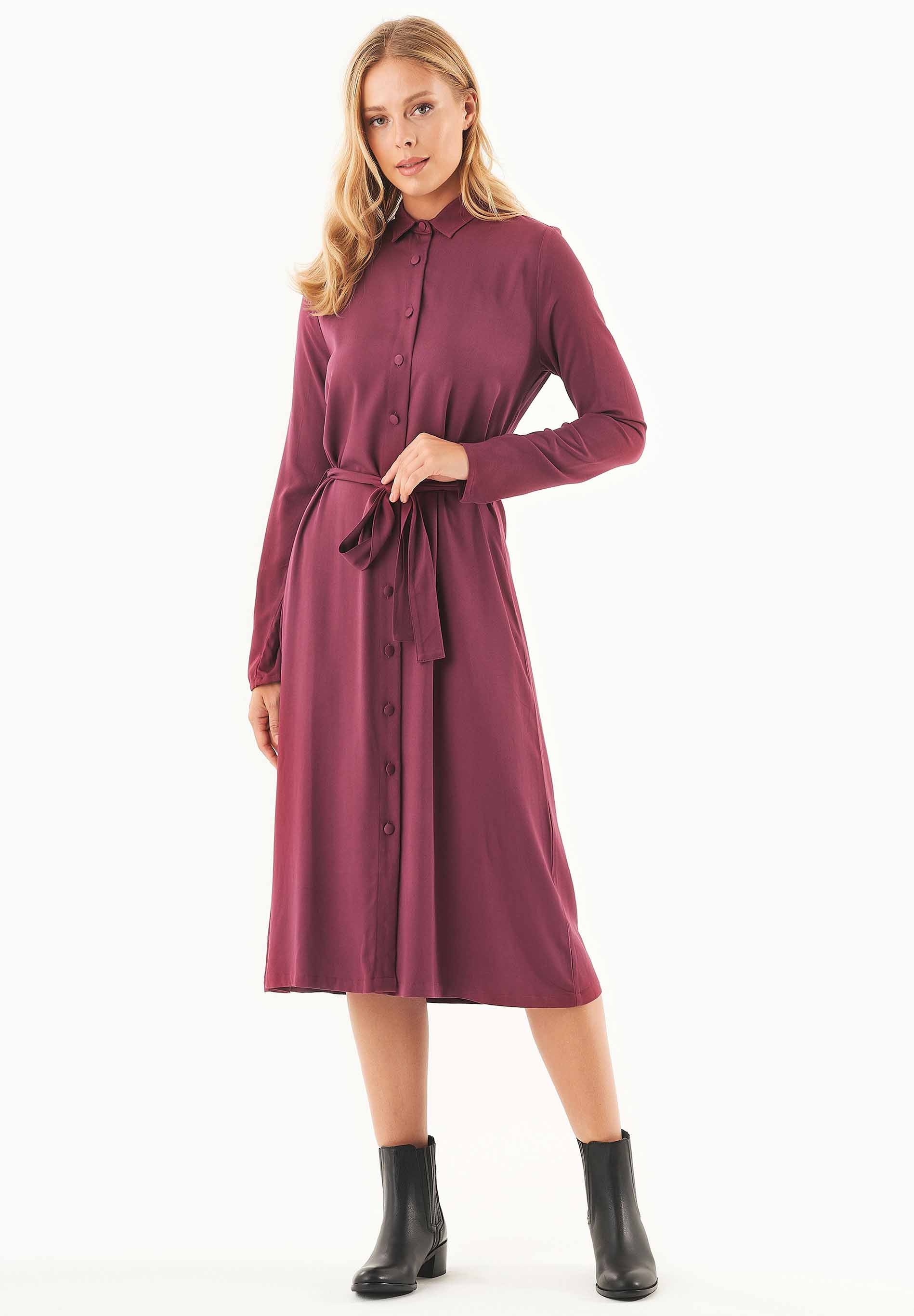 Hemdblusenkleid aus LENZING™ ECOVERO™