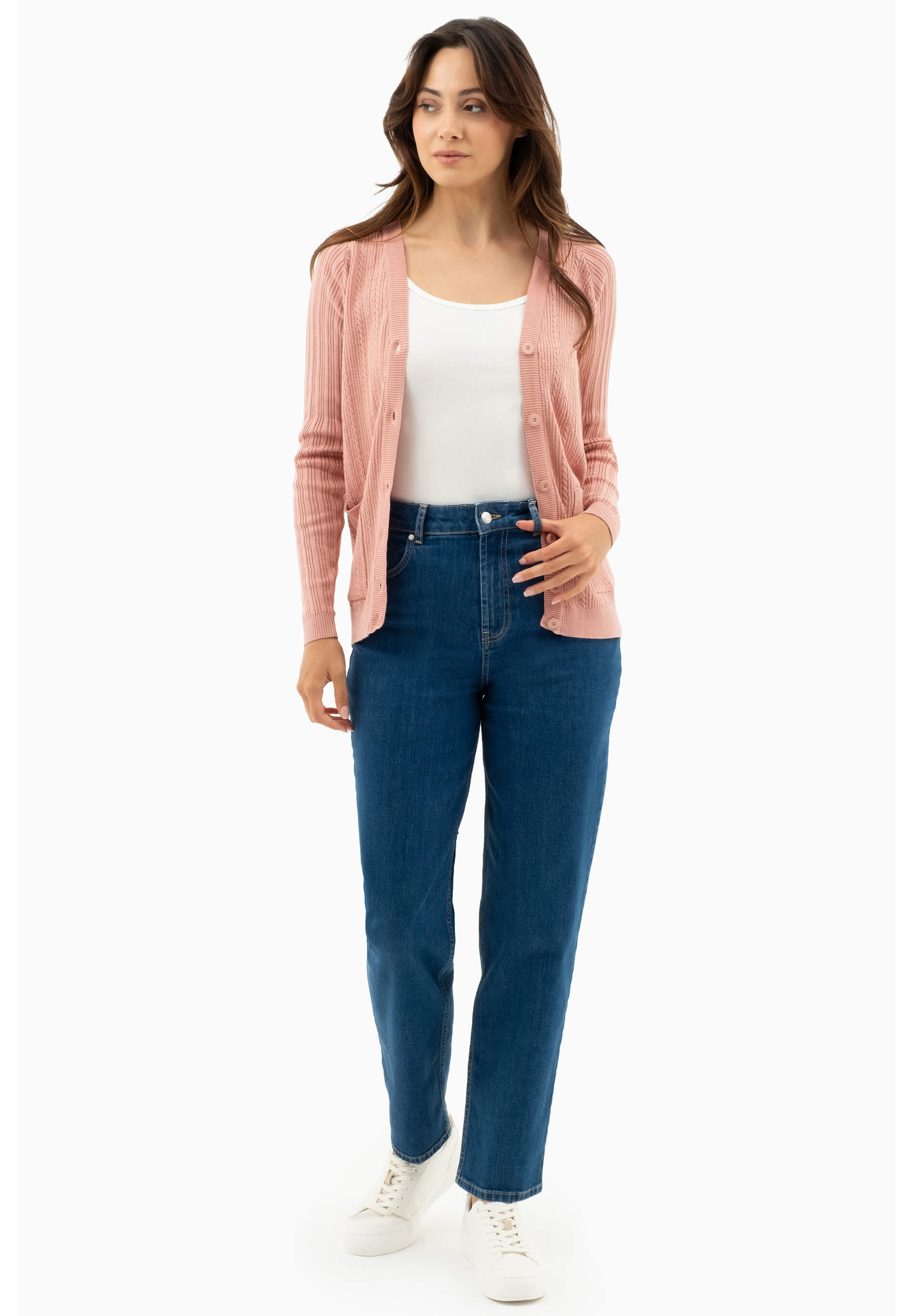 Cardigan aus Bio-Baumwolle mit Knöpfen