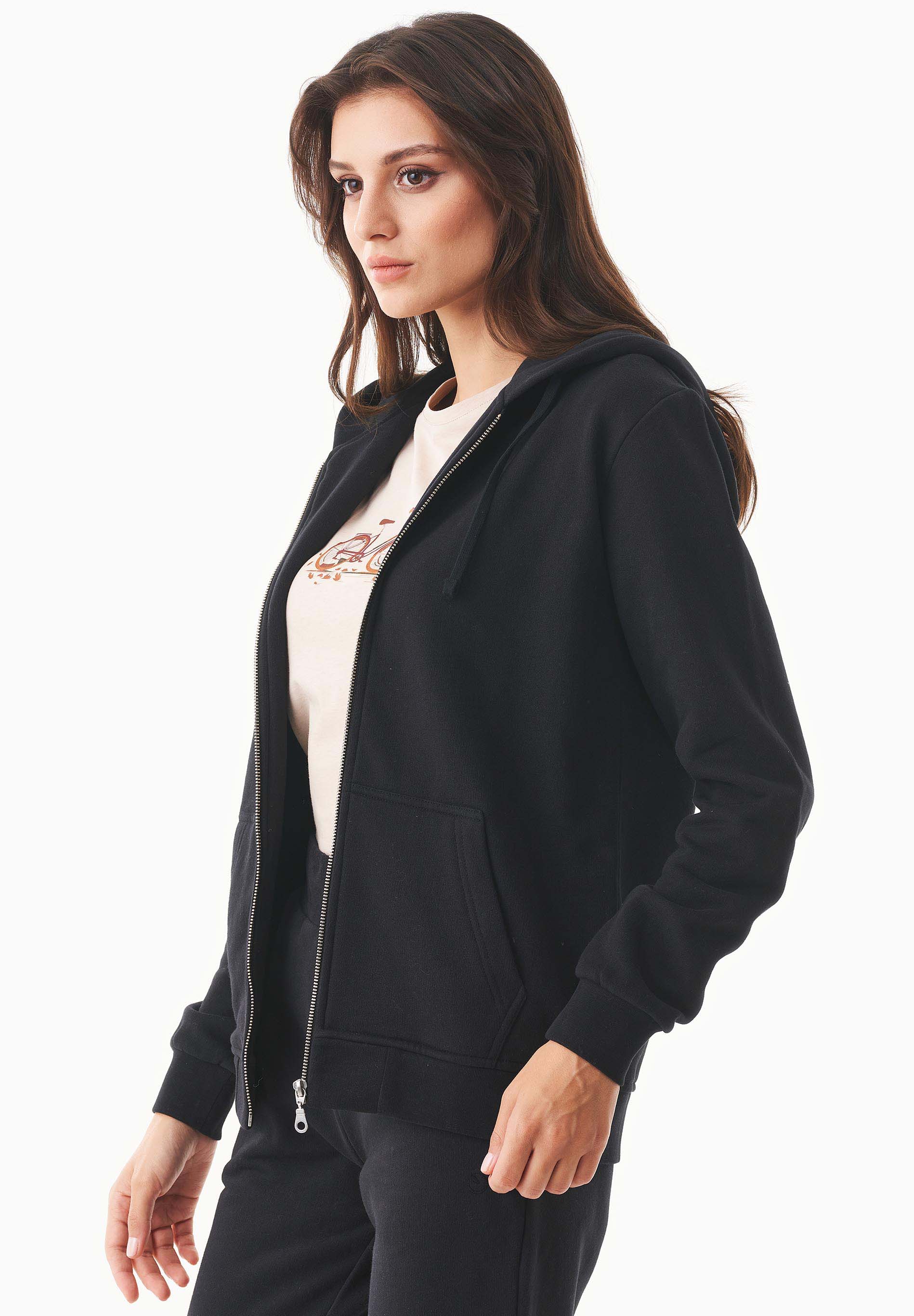 Soft Touch Sweatjacke aus Bio-Baumwolle