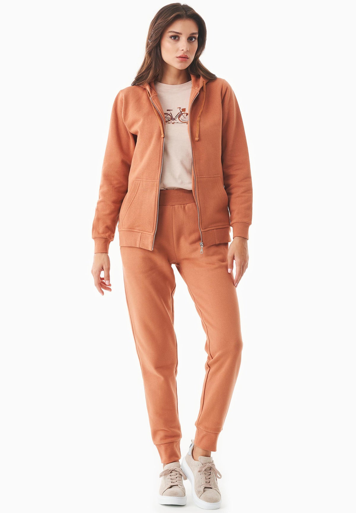 Soft Touch Sweatjacke aus Bio-Baumwolle – Ansicht 2