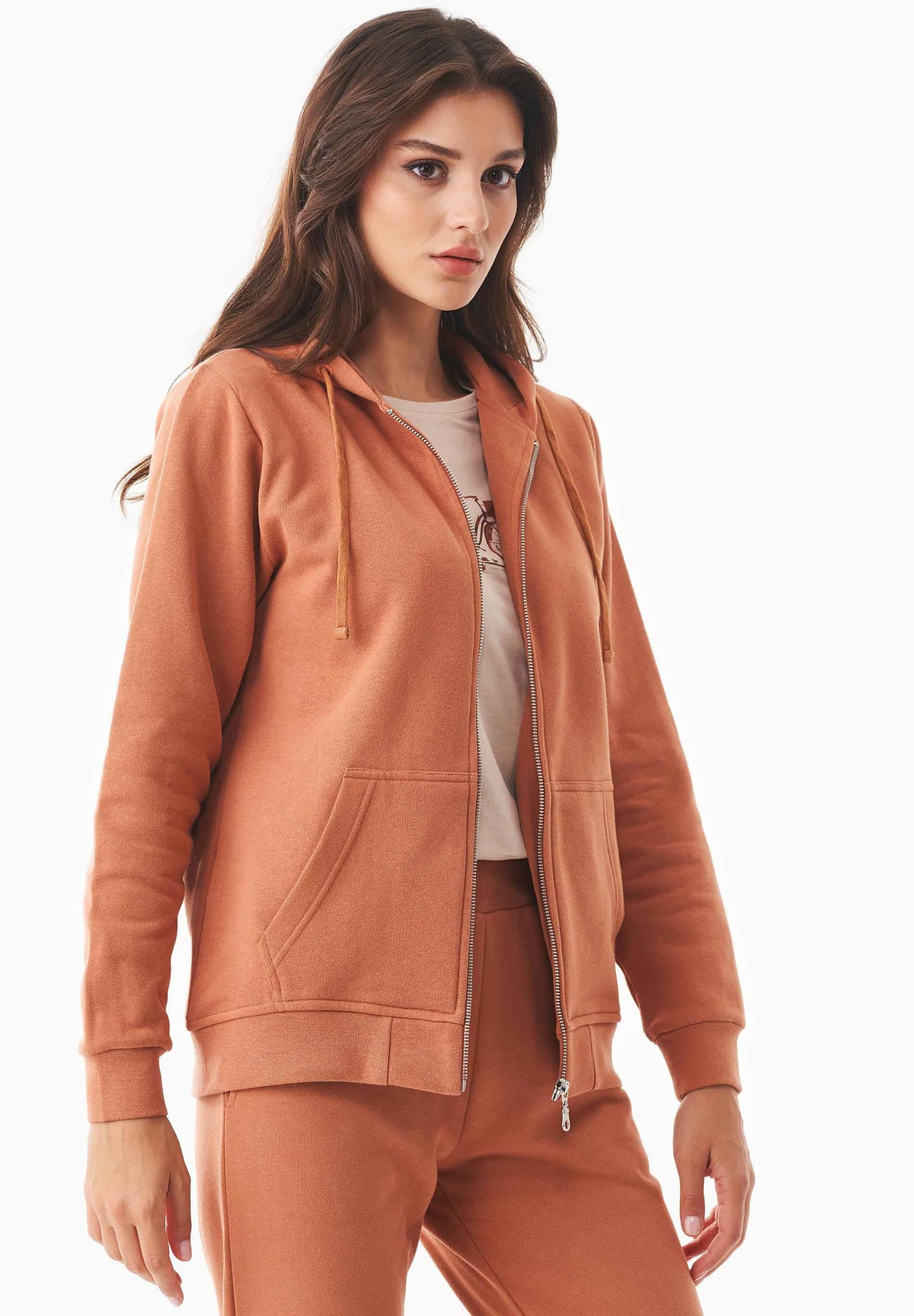 Soft Touch Sweatjacke aus Bio-Baumwolle – Ansicht 3