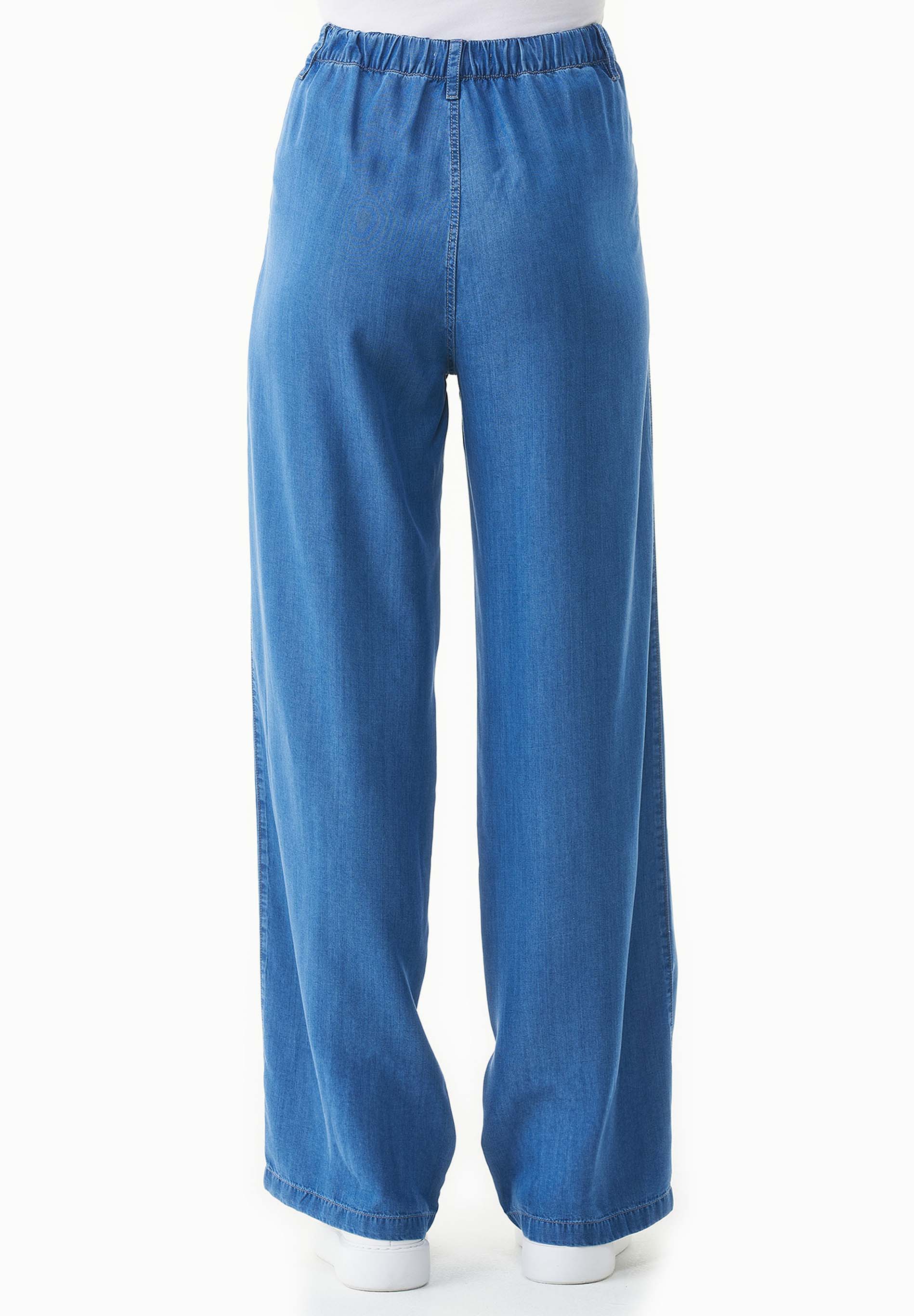 Hose aus TENCEL™ Lyocell in Denim-Optik