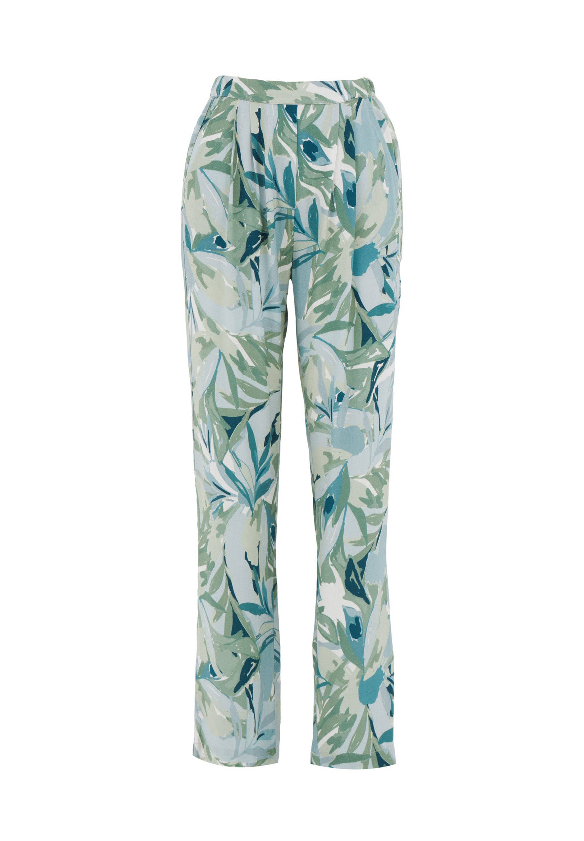 Hose aus LENZING™ ECOVERO™ mit Blattmuster